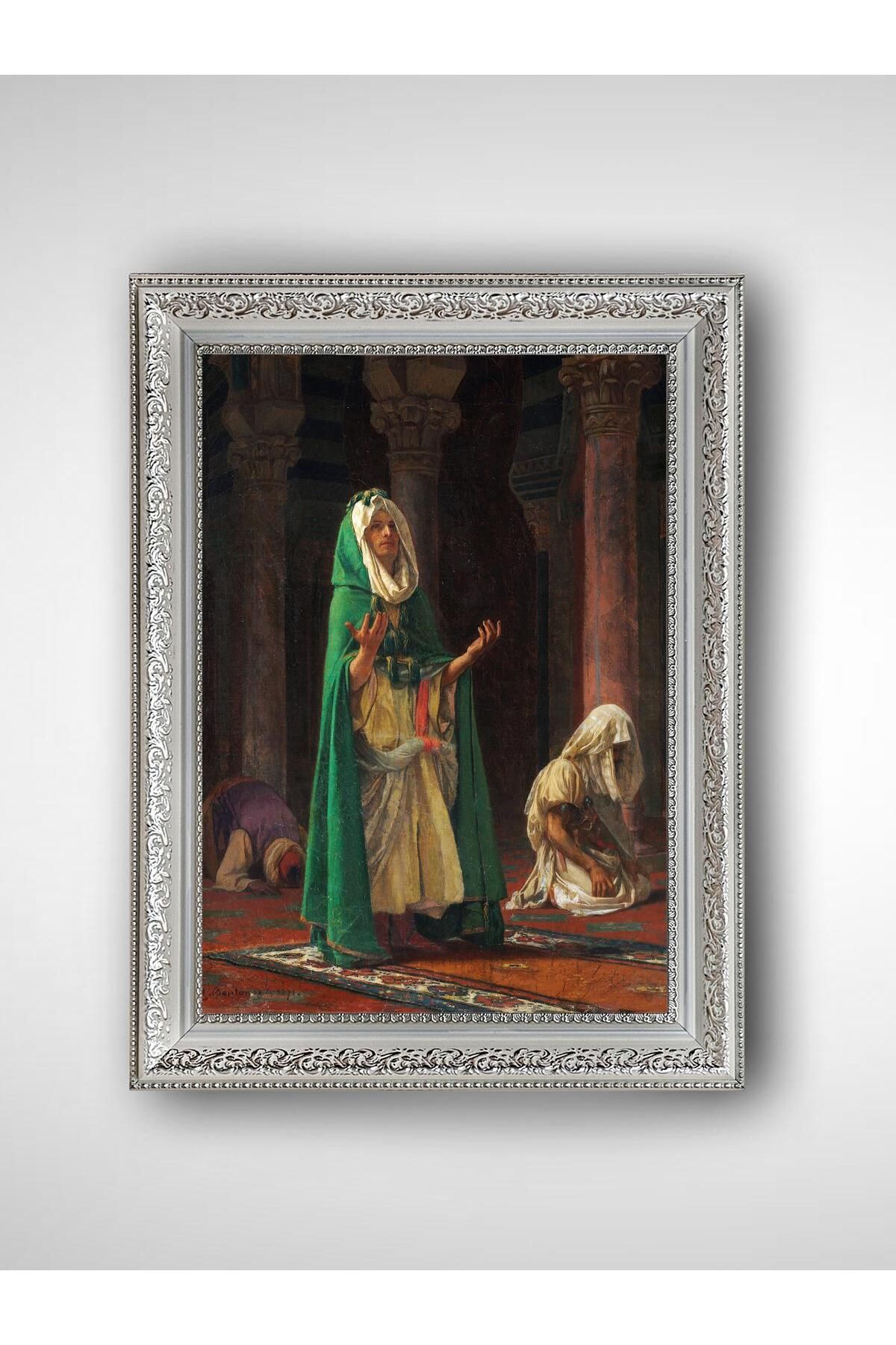 WoodyArts Dua ve Namaz - Beyaz Vintage Çerçeve