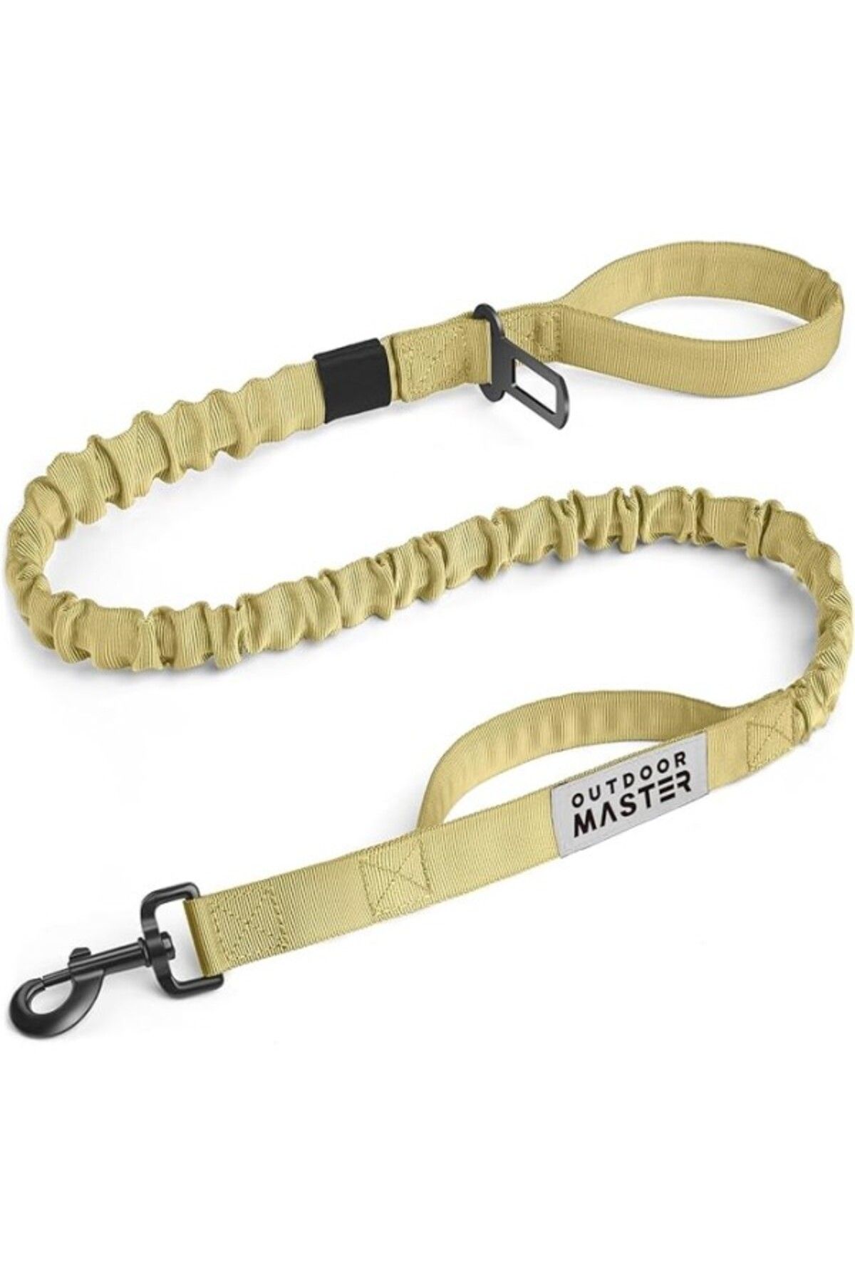 ShopZum Outdoormaster Bungee Köpek Tasması, Darbe Emici Ağır Hizmet Köpek Tasması, 2 Yastıklı Kulplu Eğitim