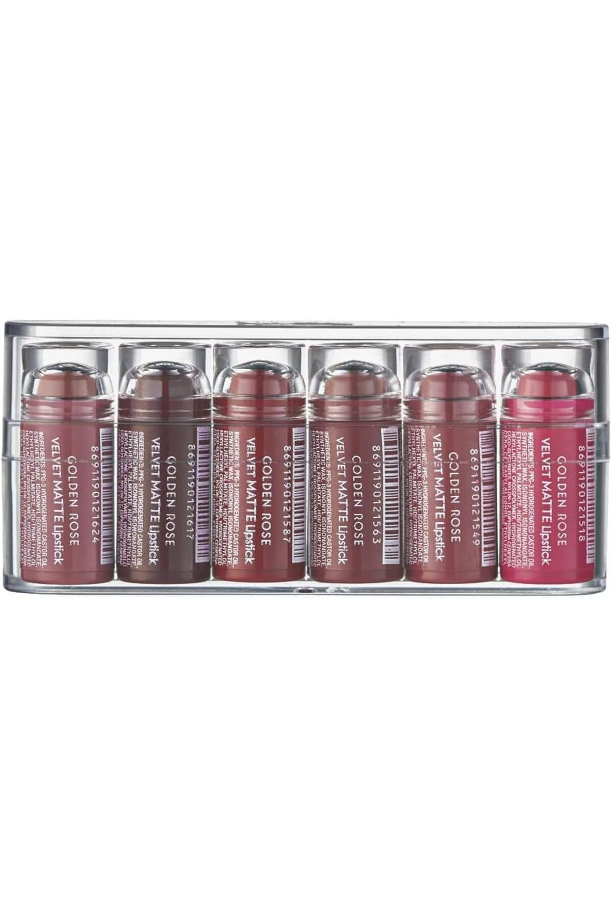 Golden Rose Velvet Lipstick Ruj 6'lı Mini 1 Adet (1 x 6 Adet)
