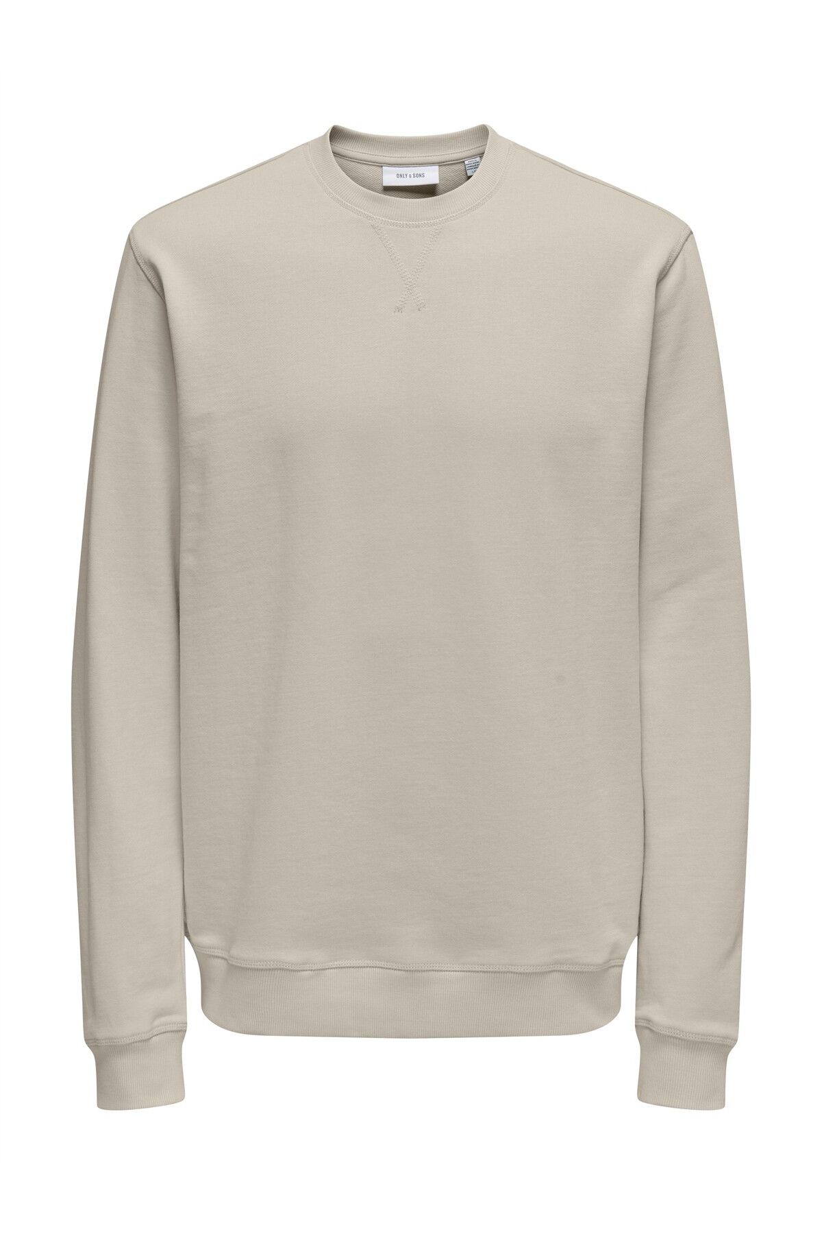 Only & Sons ONSDAVID REG CREW SWEAT Erkek Bej Sweatshirt - 22031914