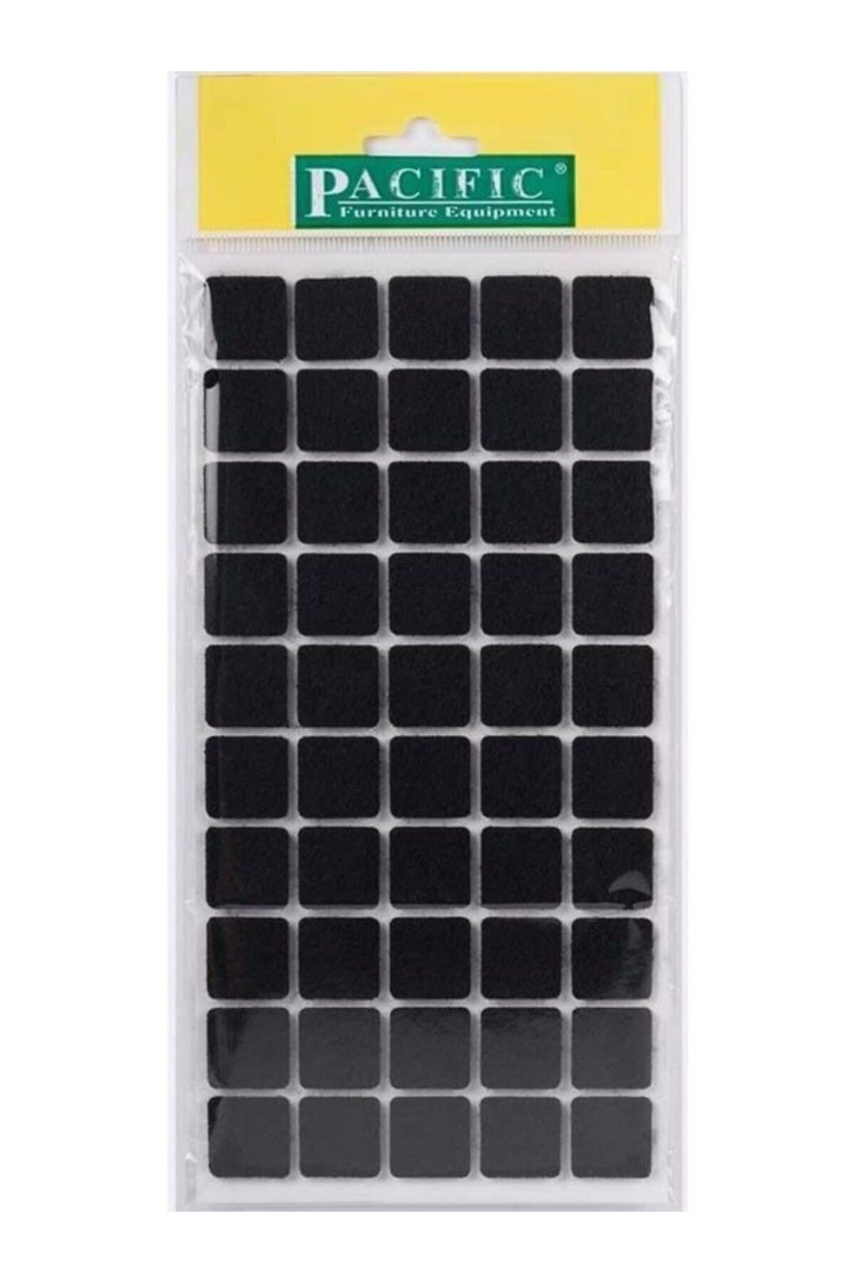 ShopZum Mobilya Altı Yapışkanlı Zemin Koruyucu Ses Kesici Keçe Felt 20X20 Mm Siyah
