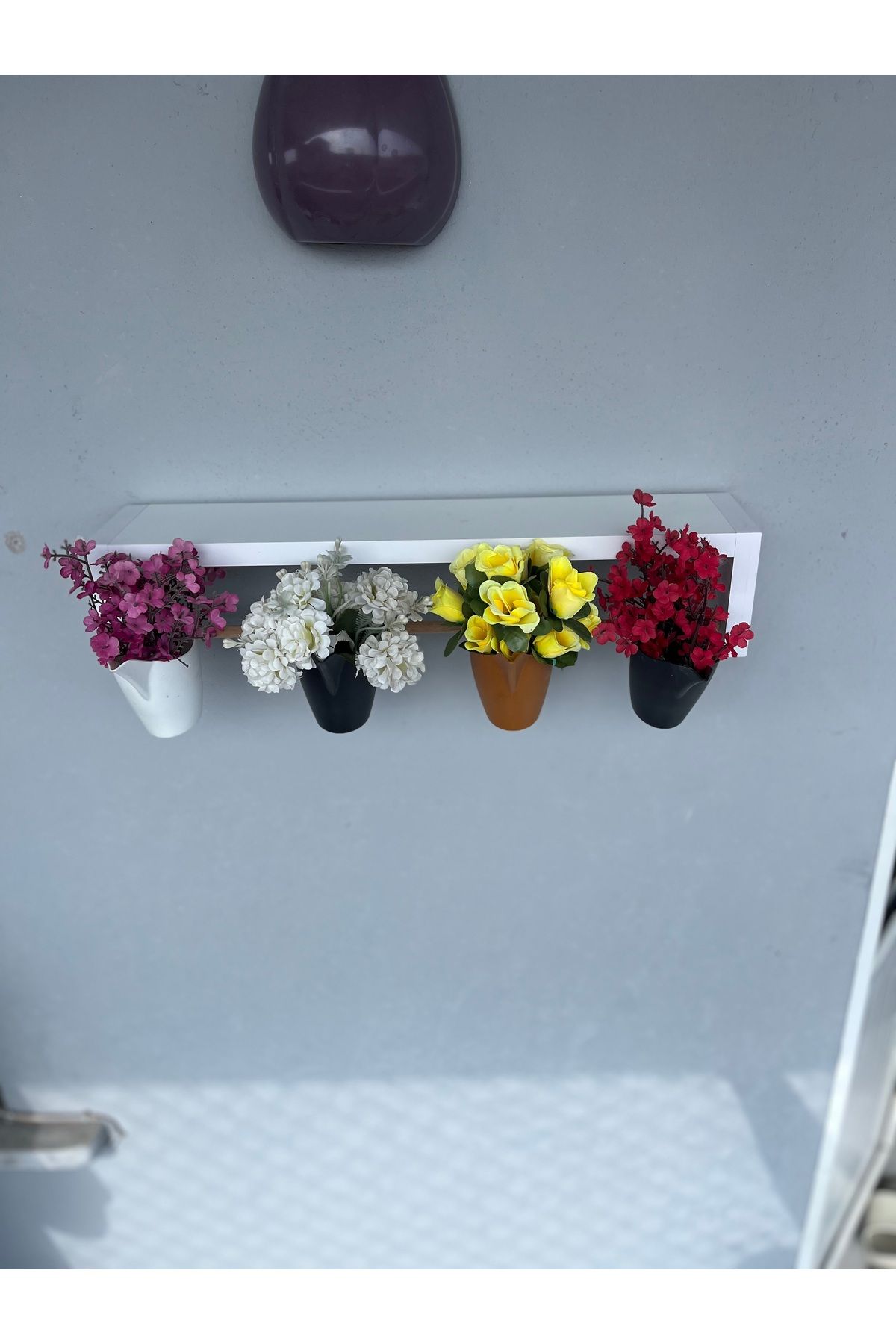 Sef moda Dekoratif bahçe balkon rafı çiçeklik mdf’lam 50 cm