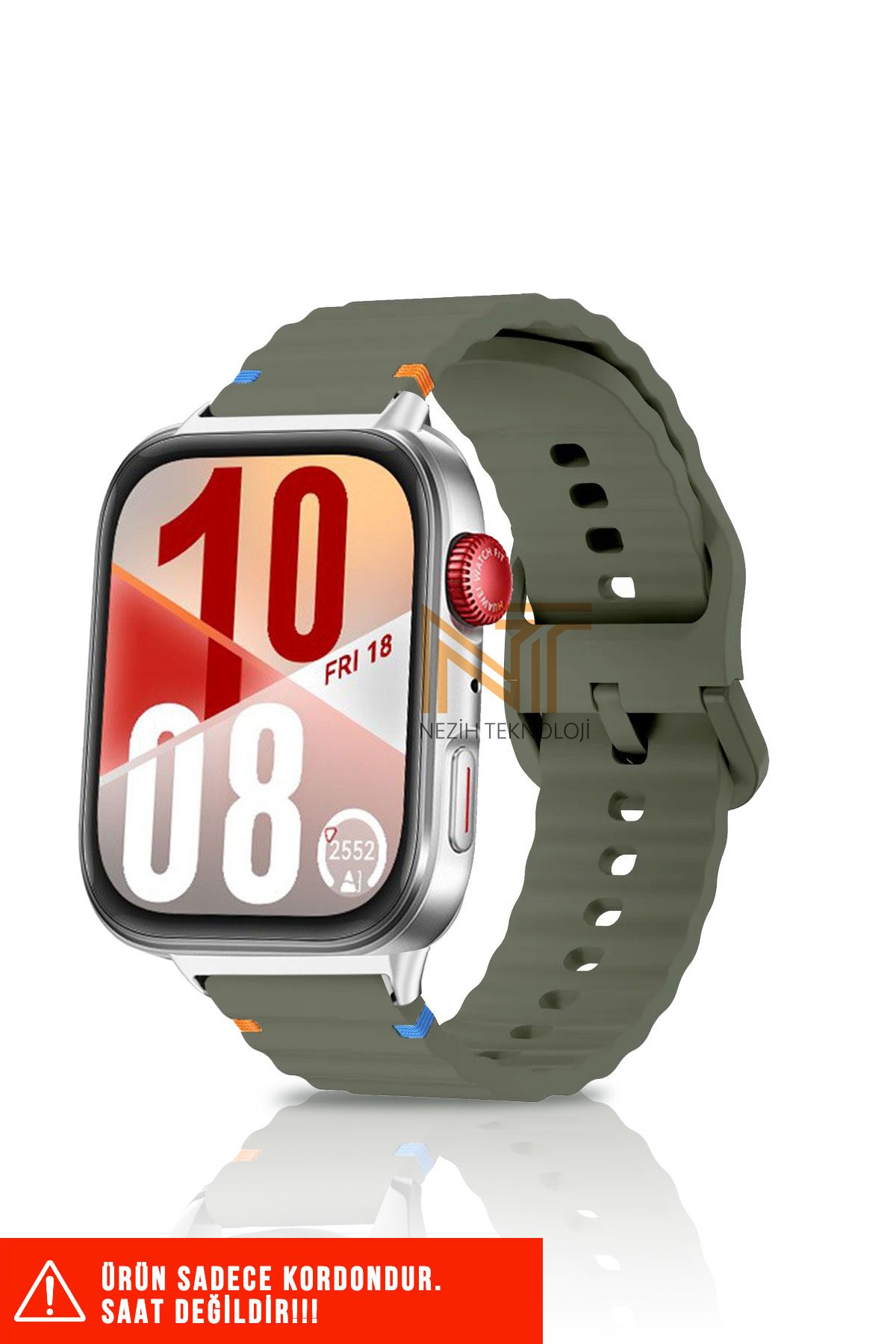 Nezih Case Huawei Watch Fit 3 / Fit 4 / Fit 4 Pro Uyumlu Wave Silikon Kordon 20 mm