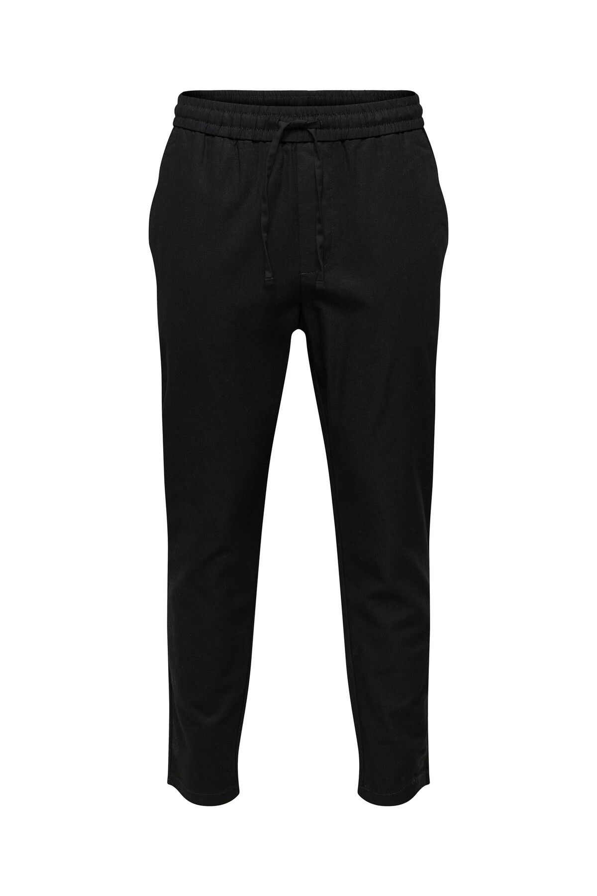 Only & Sons ONSLINUS CROP 0007 COT LIN PNT NOOS Erkek Siyah Eşofman Altı - 22024966