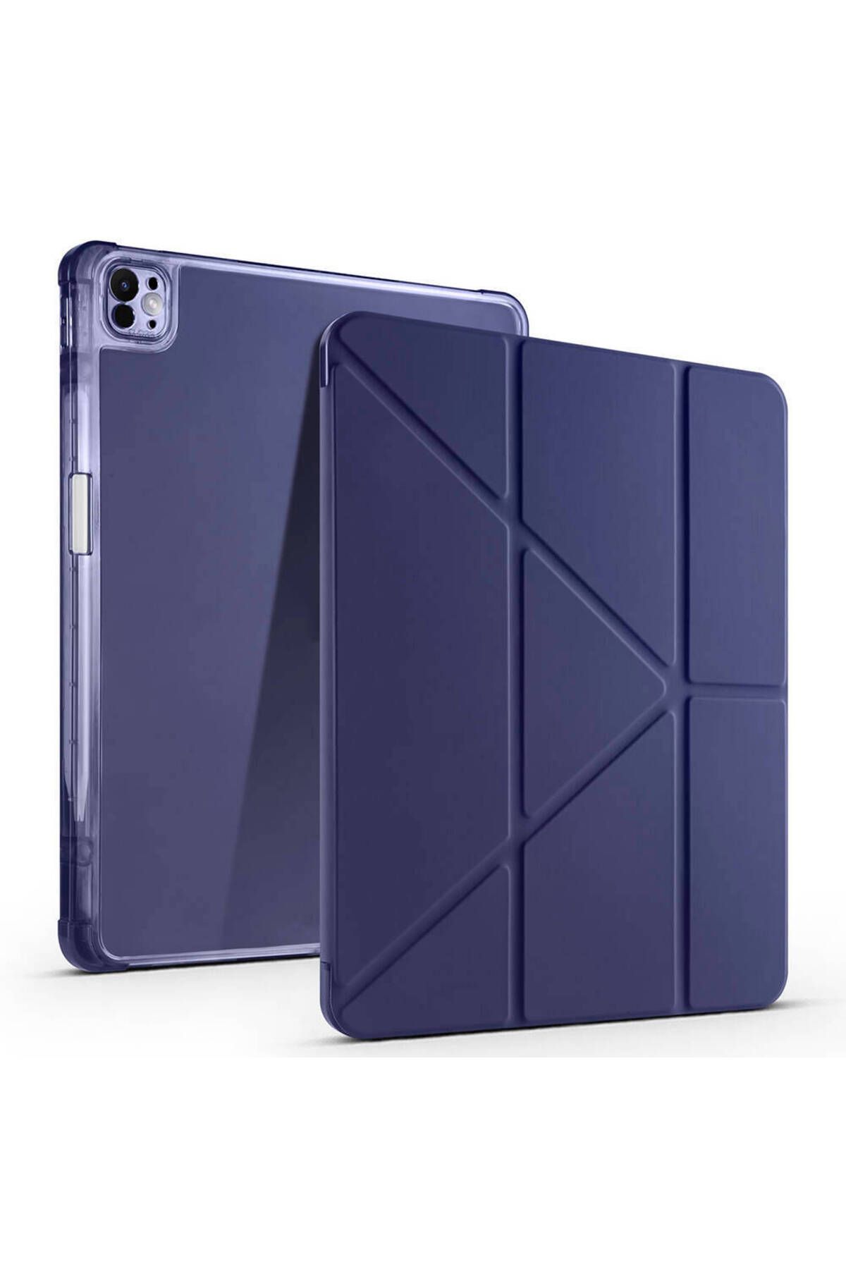 Başkenttekno iPad Air 13 2025 M3 Kılıf Tri Folding Kalem Bölmeli Standlı Kılıf