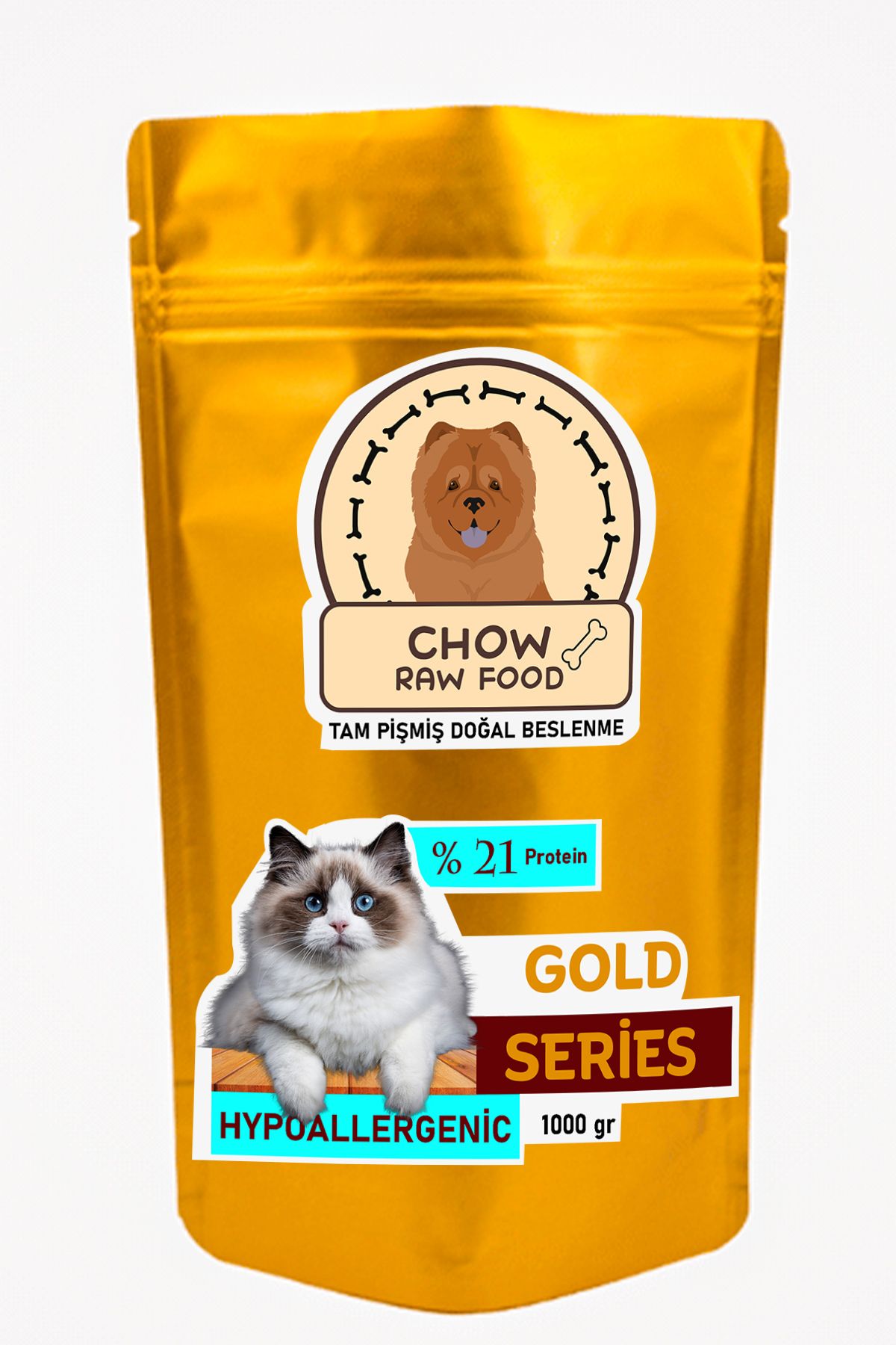 Chow 5 Kg Gold Series Balıklı Hypoallergenic Kedi Maması ( Tüy Sağlığı ve Alerji ) Tam Pişmiş Doğal Mama