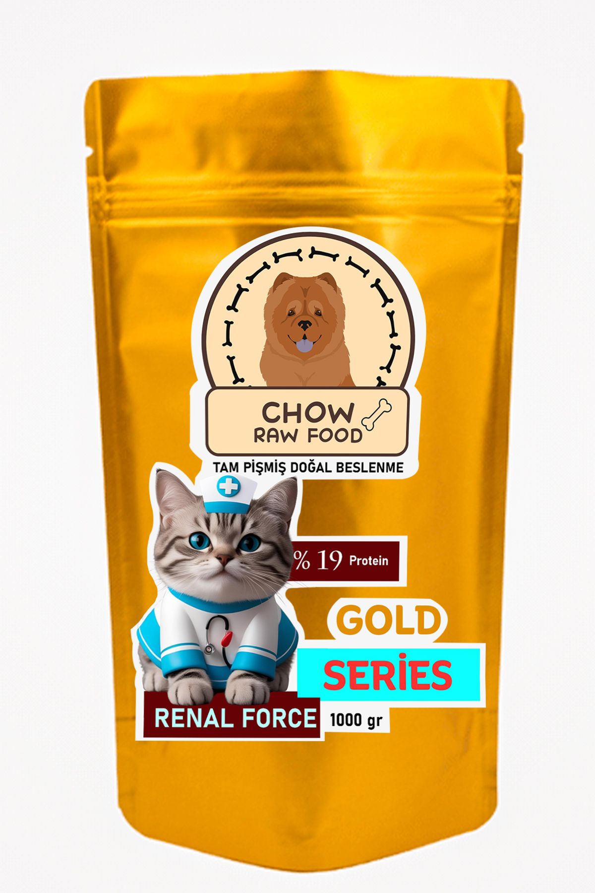 Chow 1 Kg Gold Series Tavuklu Renal Force Kedi Maması ( Böbrek Destekleyici ) Tam Pişmiş Doğal Mama