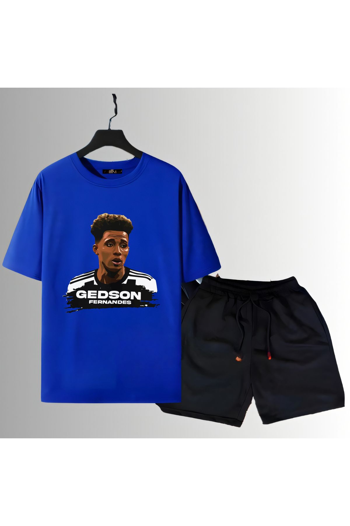 Biy Store Gedson Fernandes futbol forma ön baskılı unisex kısa kollu tişört regular fit t-shirt şort takımı