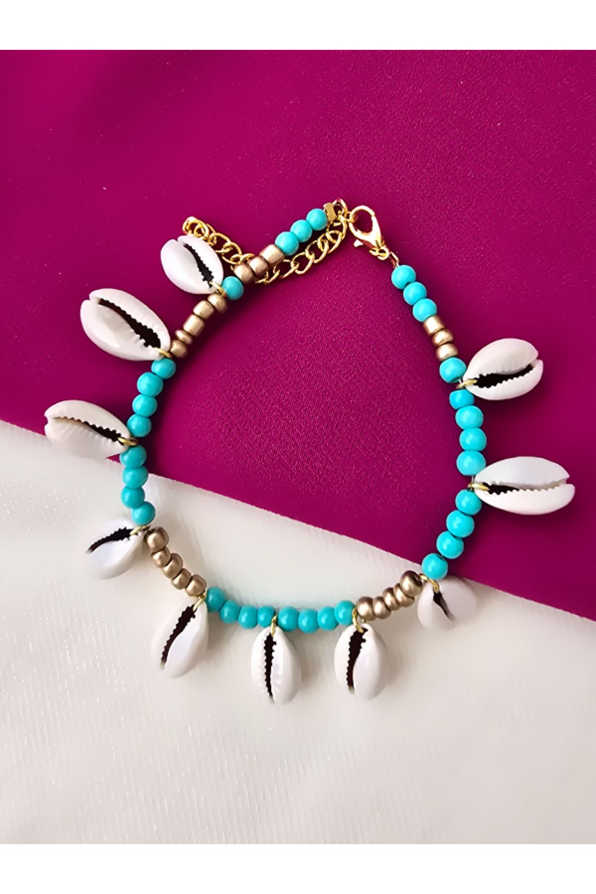 Riccoco Accessory Deniz Kabuğu Halhal Boncuk Halhal