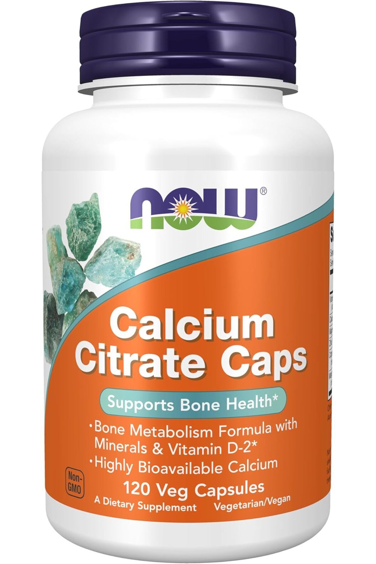 Now Foods Calcium(Kalsiyum) Citrate Vitamin D2, Magnesium, Zinc, Copper, and Manganese 120 Veg Caps