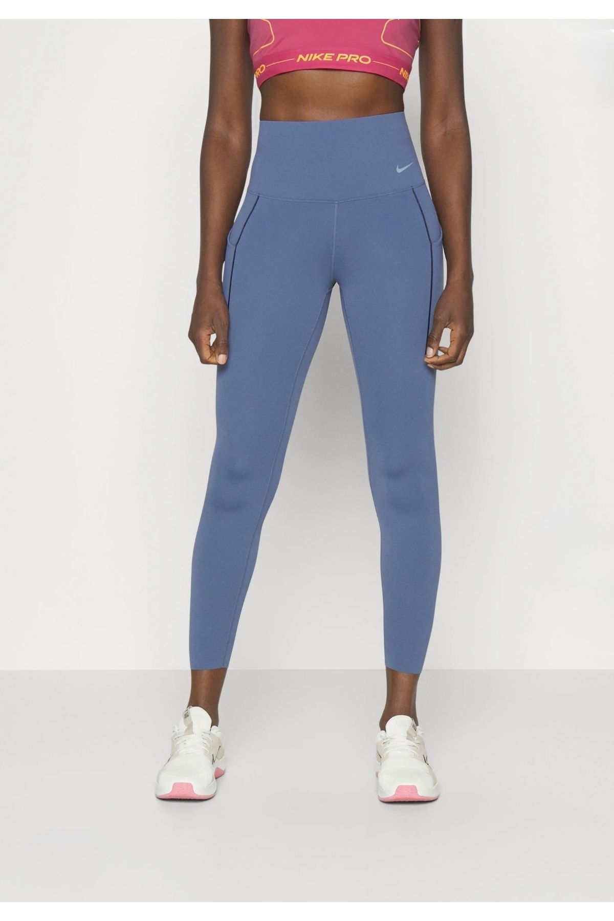 Nike Dri-Fit Universa Medium-Support High-Waisted 7/8 Training Mavi Kadın Tayt