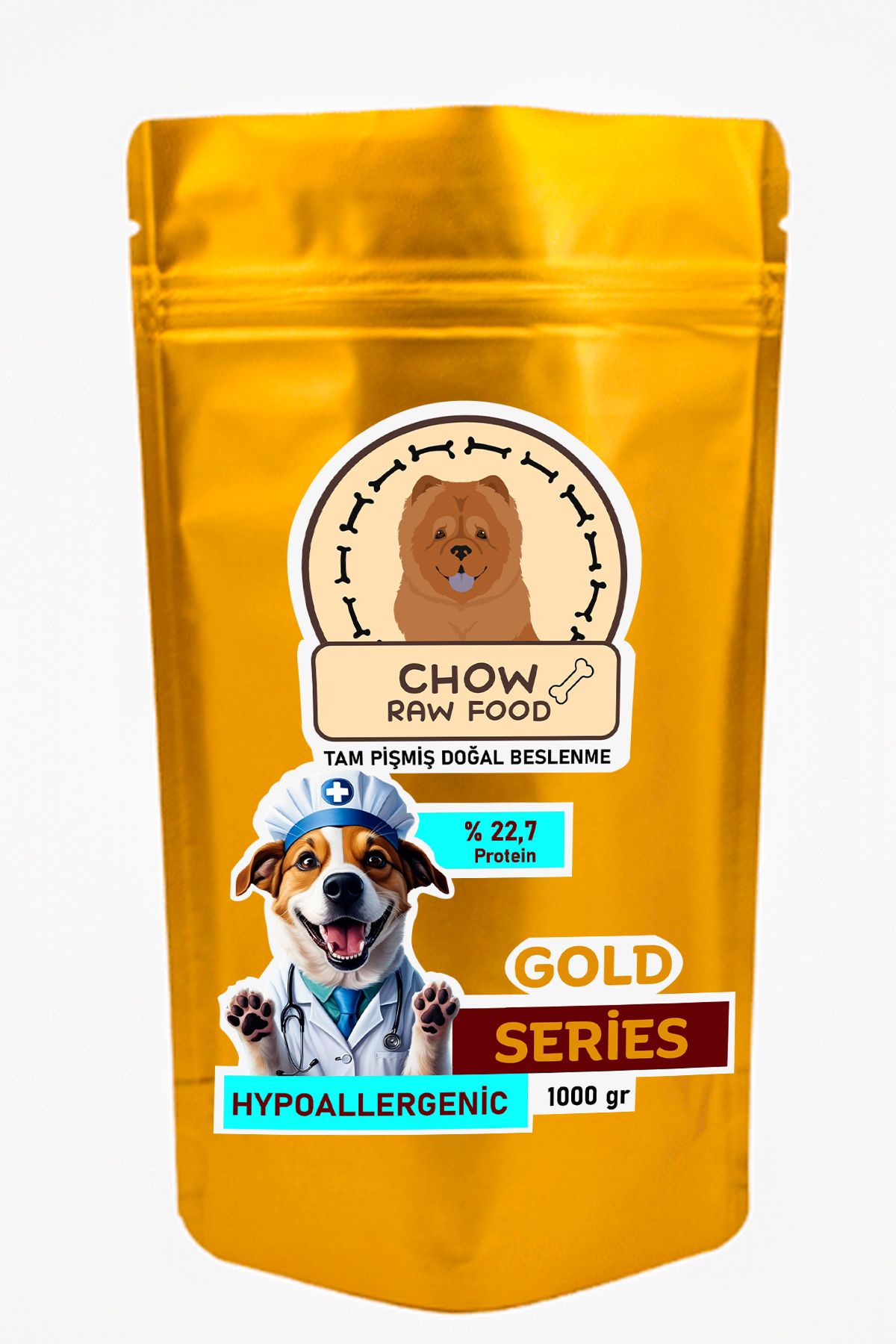 Chow 5 Kg Gold Series Hypoallergenic Köpek Maması ( Tüy ve Deri Sağlığı ) Tam Pişmiş Doğal Mama