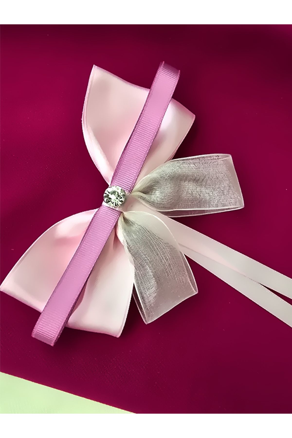 Riccoco Accessory Pembe Mor Kurdele Toka Fiyonk Toka Otomatik Toka