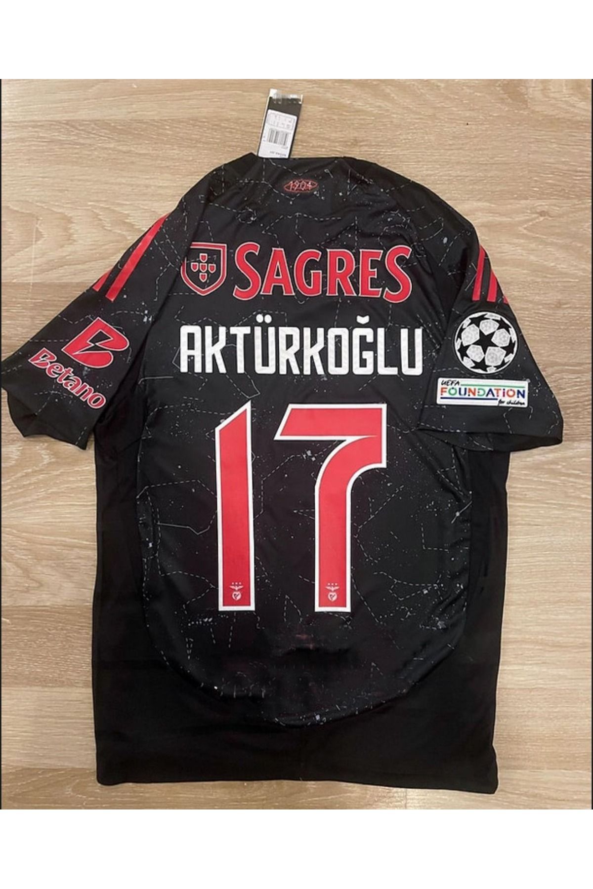 jabuka BENFİCA 2024-25 BENFİCA KEREM AKTÜRKOĞLU DEPLASMAN FORMASI (BLACK)