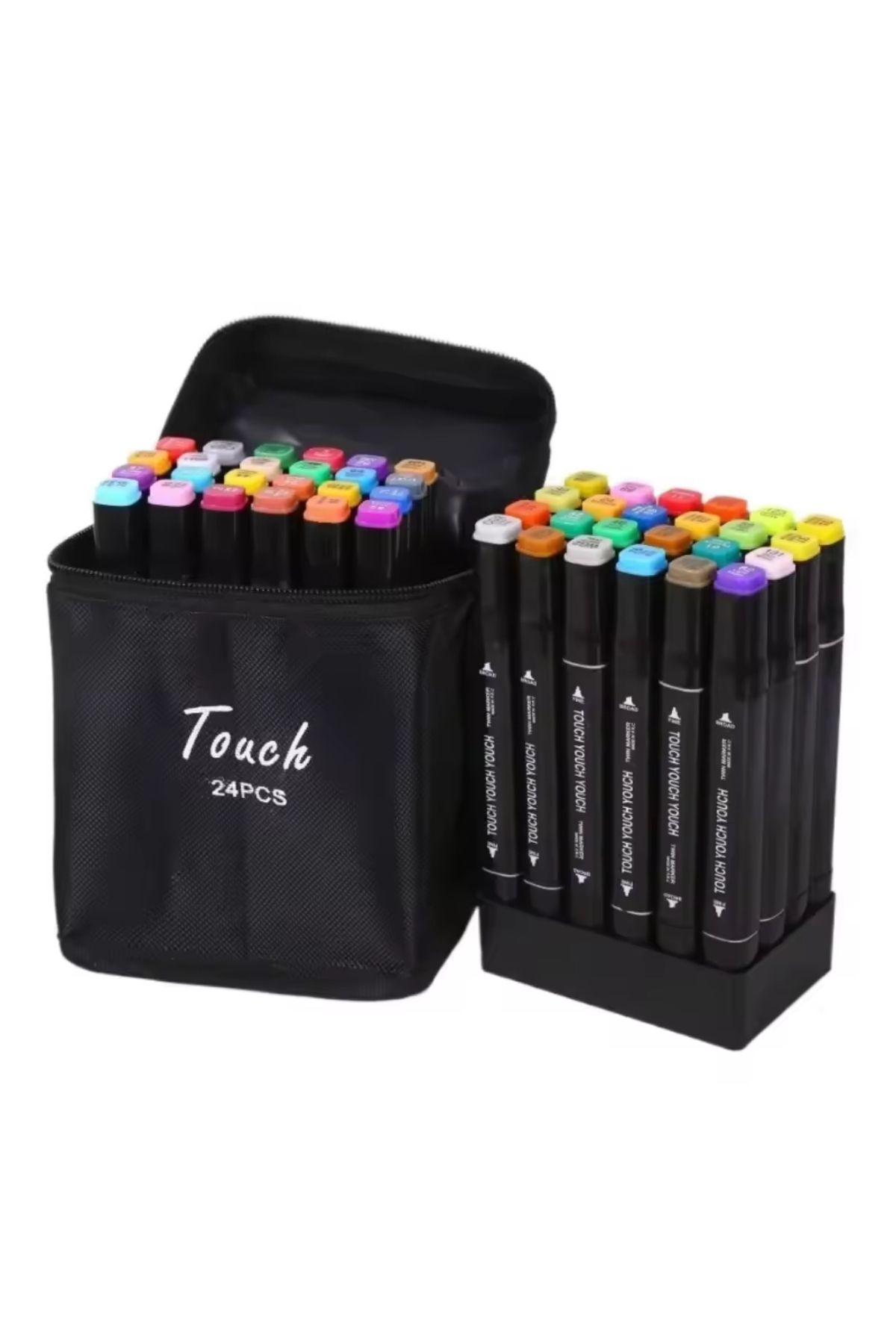 Wolawood Özel Tasarım Marker Kalem Seti 24-36-48-60-80-120 Renk Seçenekli Taşıma Çantalı Sanatçı Çizim Takımı