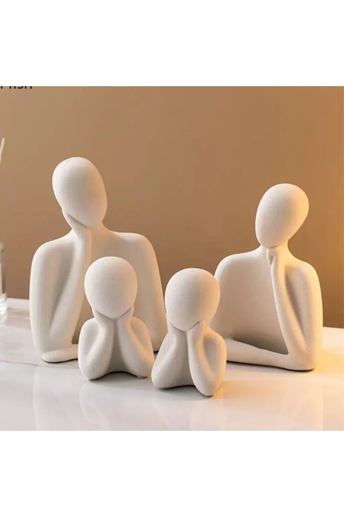 SerenityHaven Dekoratif 2 Çocuklu Aile Biblo Seti