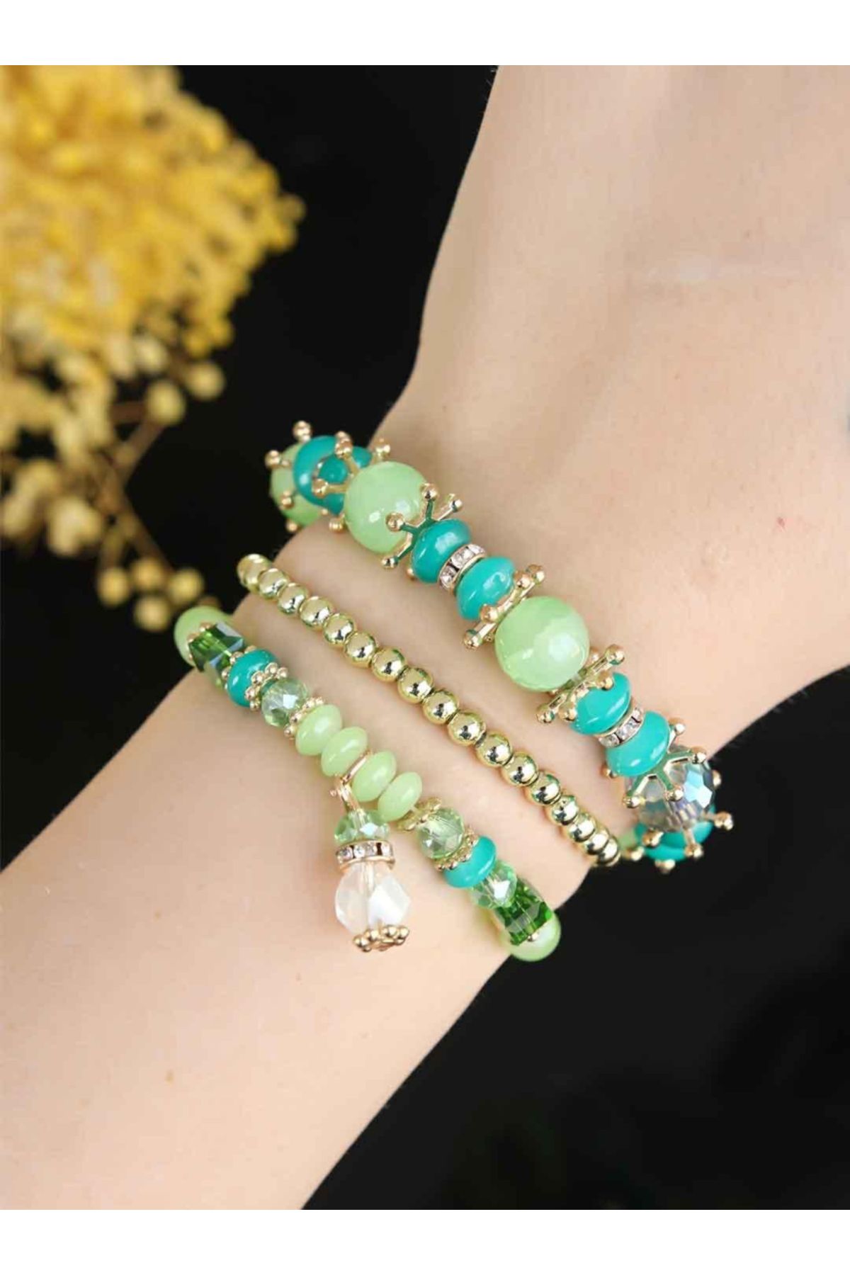 BEYZA BOYRAZ ACCESSORIES 3lü Boncuk Bileklik
