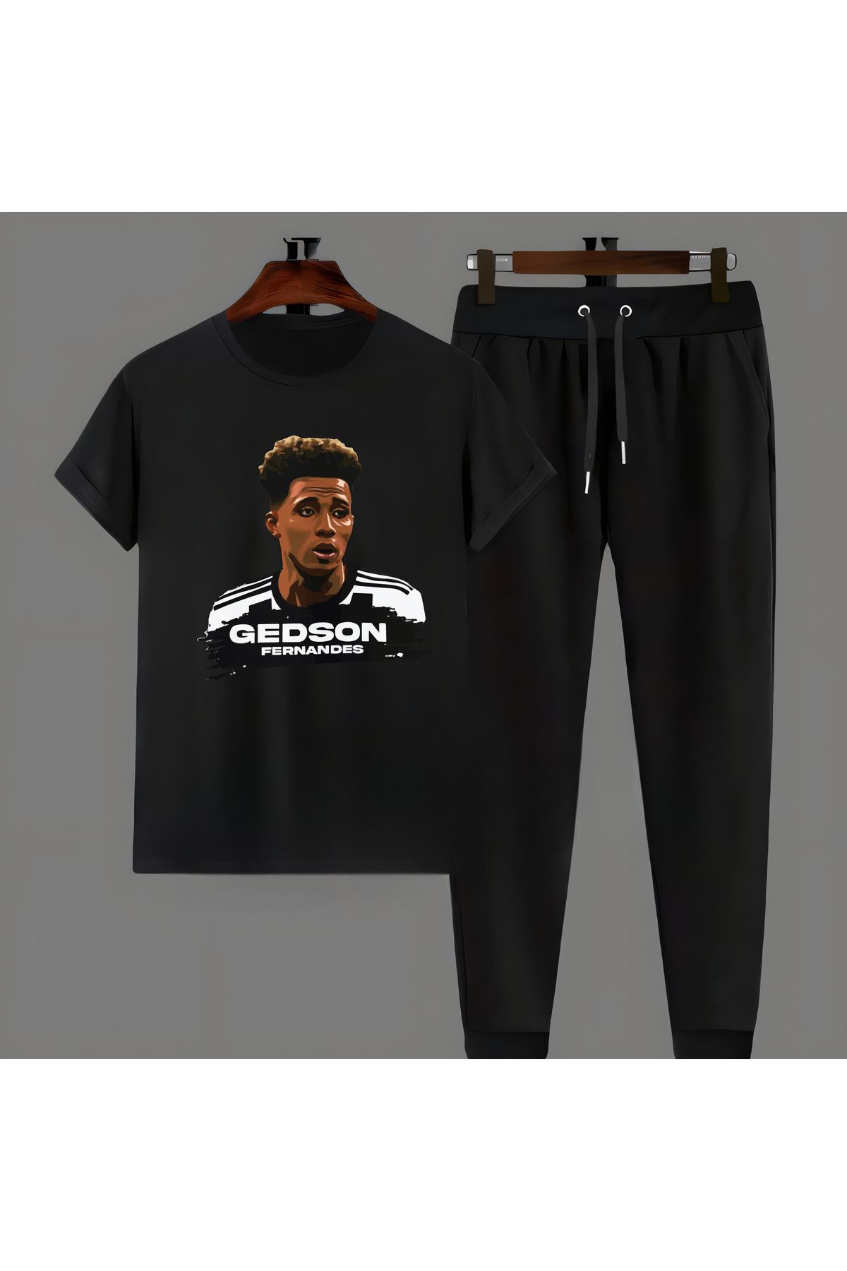 Biy Store Gedson Fernandes futbol forma ön baskılı unisex kısa kollu tişört regular fit t-shirt eşofman takımı