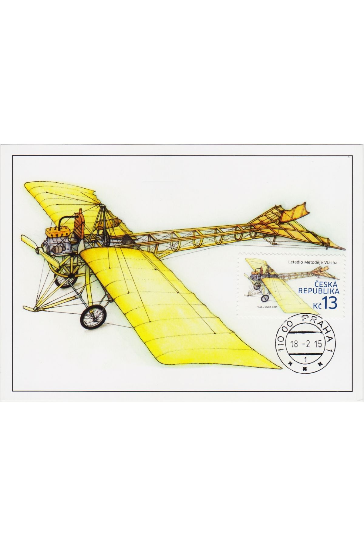 Banknoting ÇEKYA 2015 HAVACILIK - UÇAKLAR TEMALI HOLOGRAM ETİKETLİ MAKSİMUM KART.