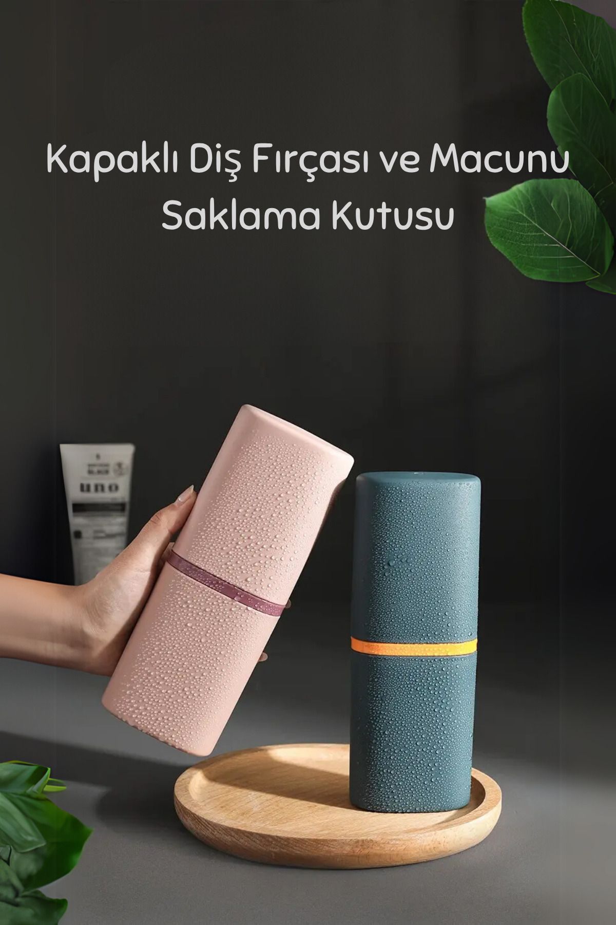 Emmaisie Seyahat Tipi Organizer Kutu Kapaklı Diş Fırçası ve Macunu Saklama Kutusu