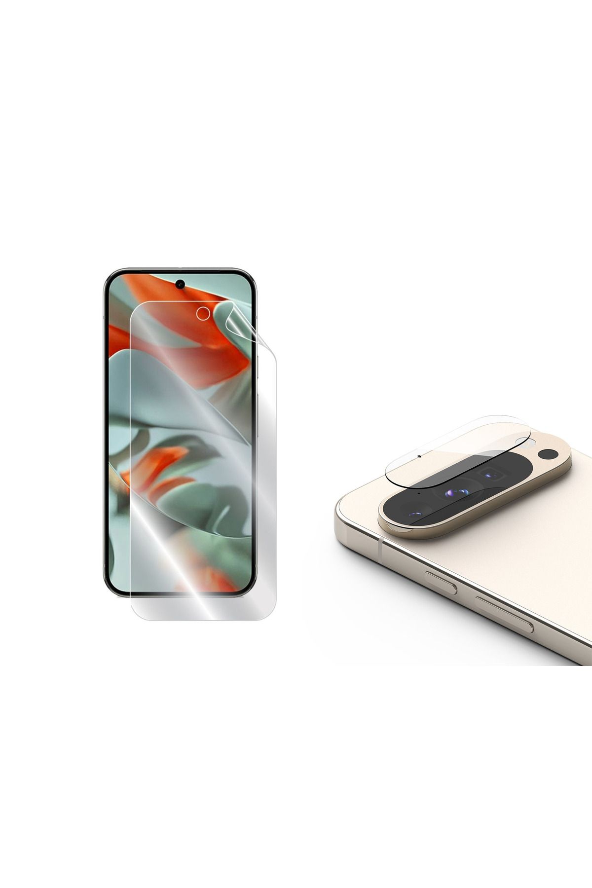 NANOSPACE Google Pixel 9 Pro Xl İle Nano Esnek Cam Ekran Koruyucu Ve Nano Esnek Lens Kamera Koruyucu