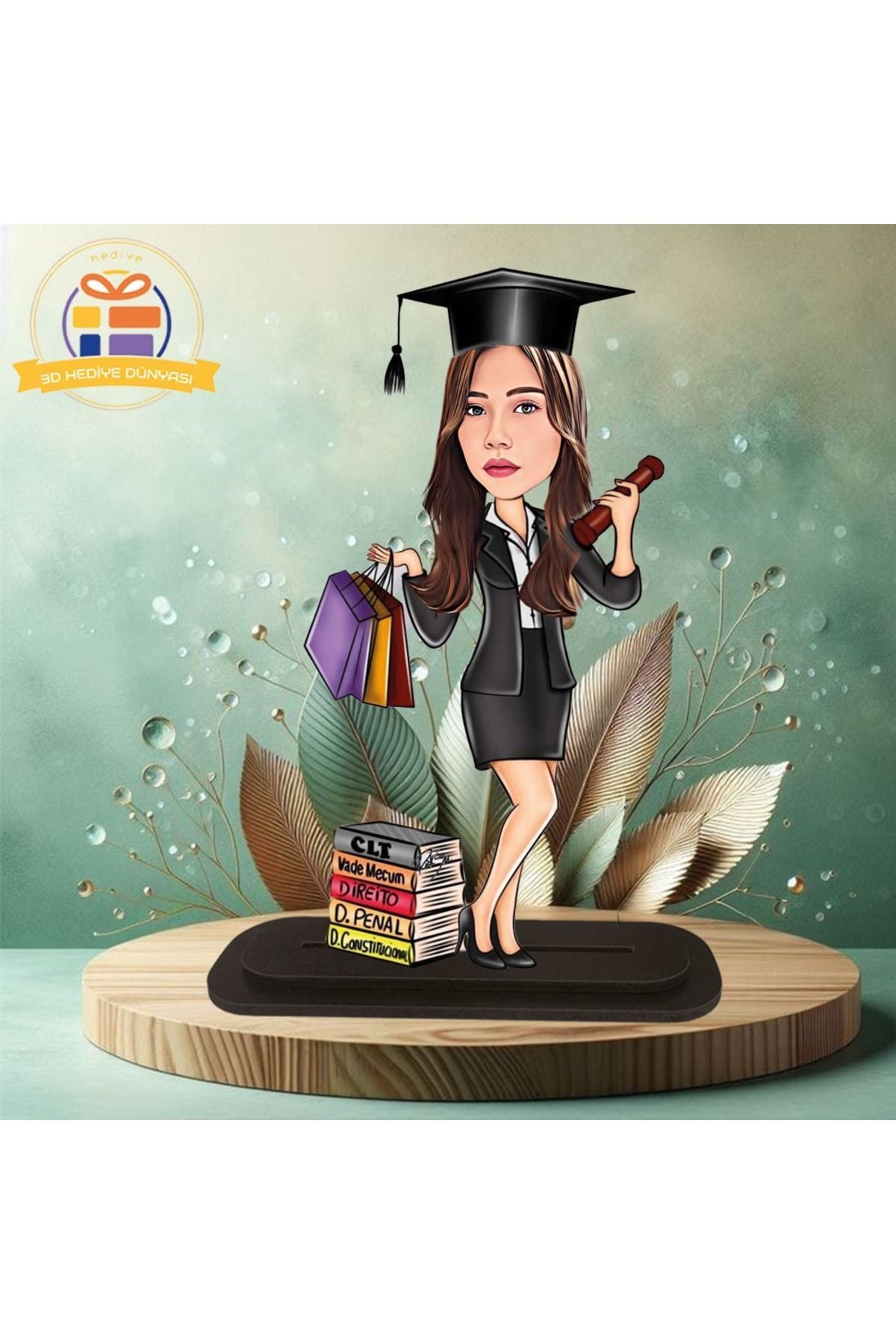 SerenityHaven Mezuniyet oldum karikatürlü biblo hediye 3d masa üstü biblo hediyesi