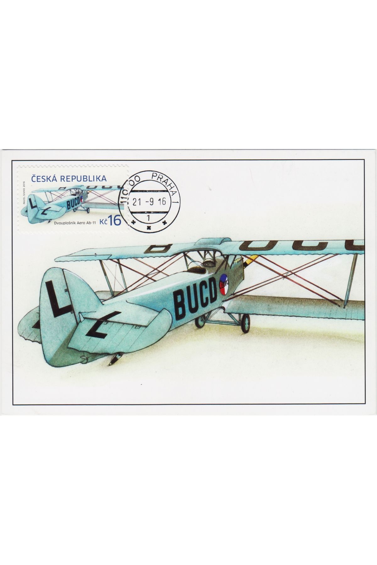 Banknoting ÇEKYA 2016 HAVACILIK - UÇAKLAR TEMALI HOLOGRAM ETİKETLİ MAKSİMUM KART.