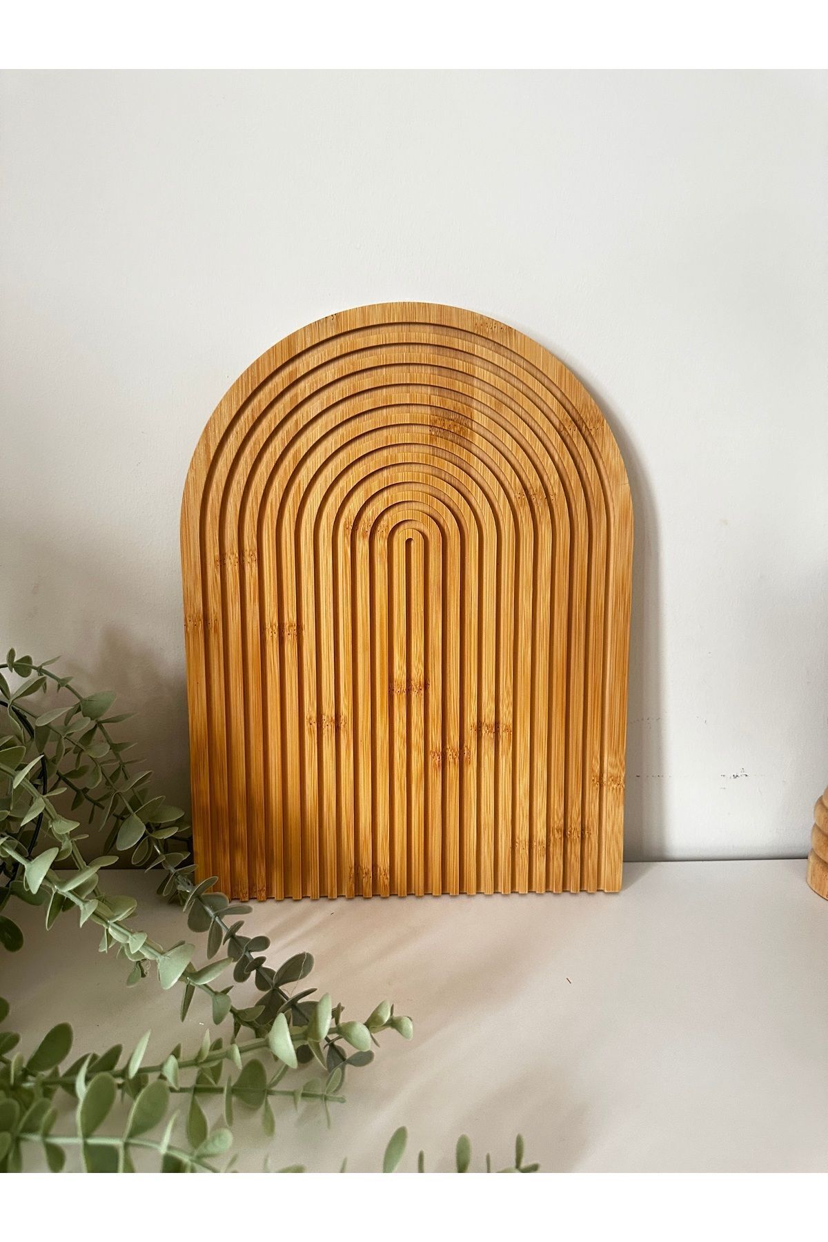 SerenityHaven Gökkuşagı Büyük Bambu Sunumluk