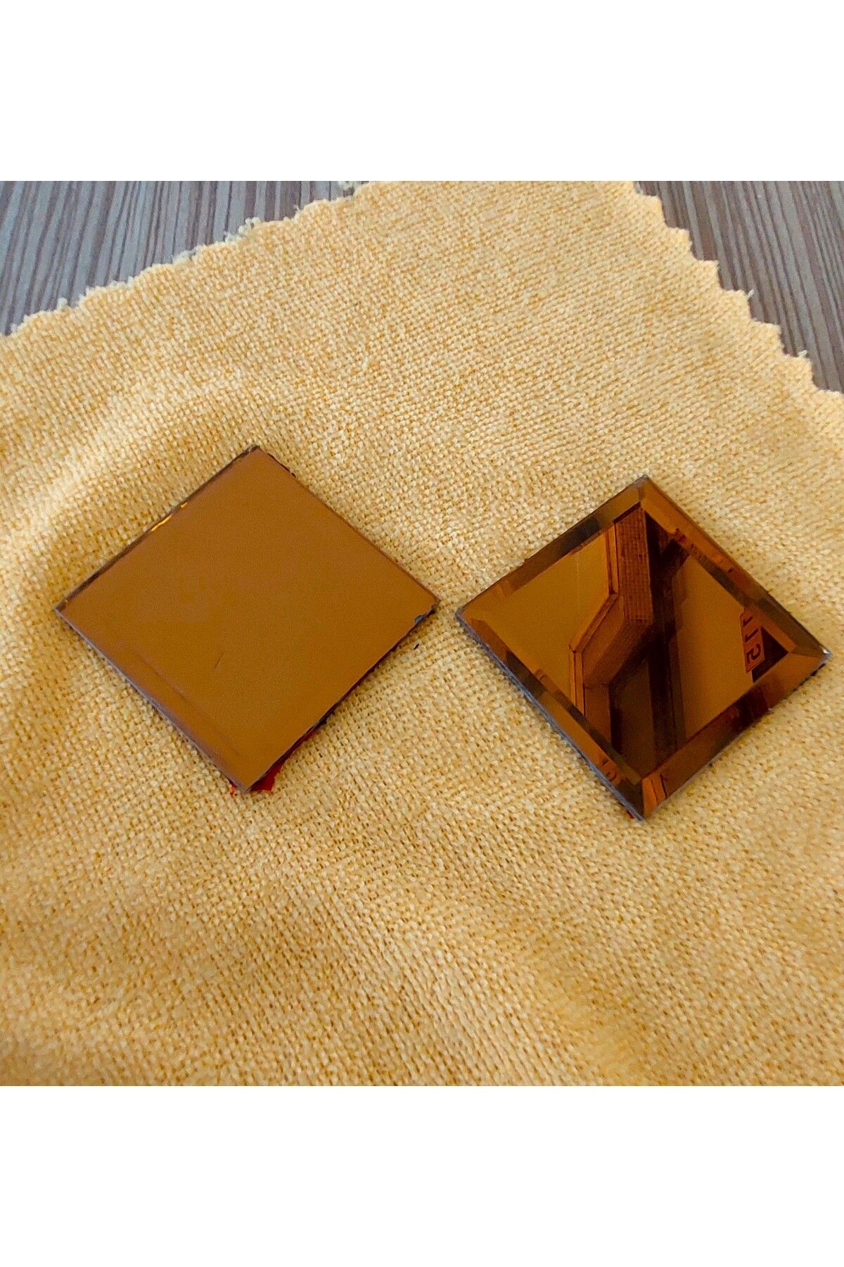 ea-br6 50 ADET 5x5 cm KAHVE BİZOTELİ GERÇEK AYNA YAPIŞKANLI