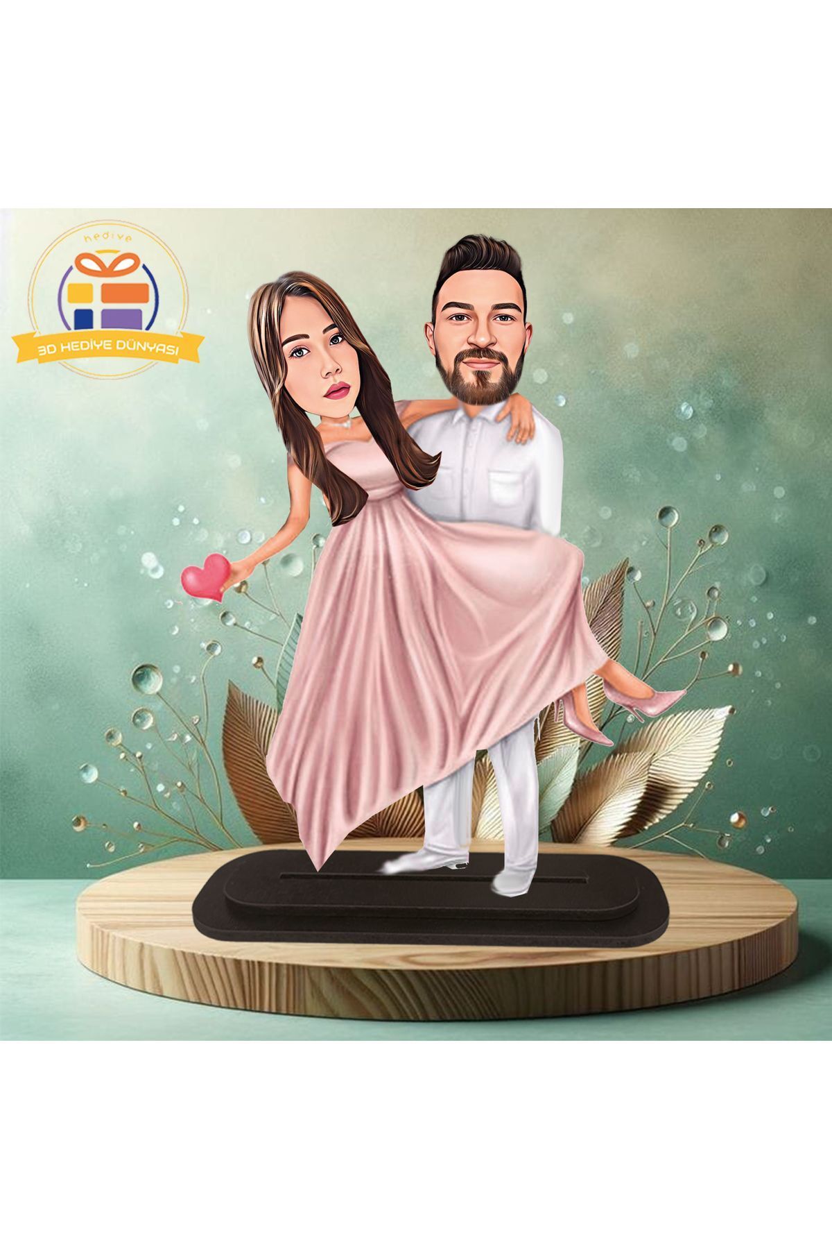 SerenityHaven Romantik çift karikatürü Sevgili karikatürü biblo hediye 3d masa üstü biblo hediyesi