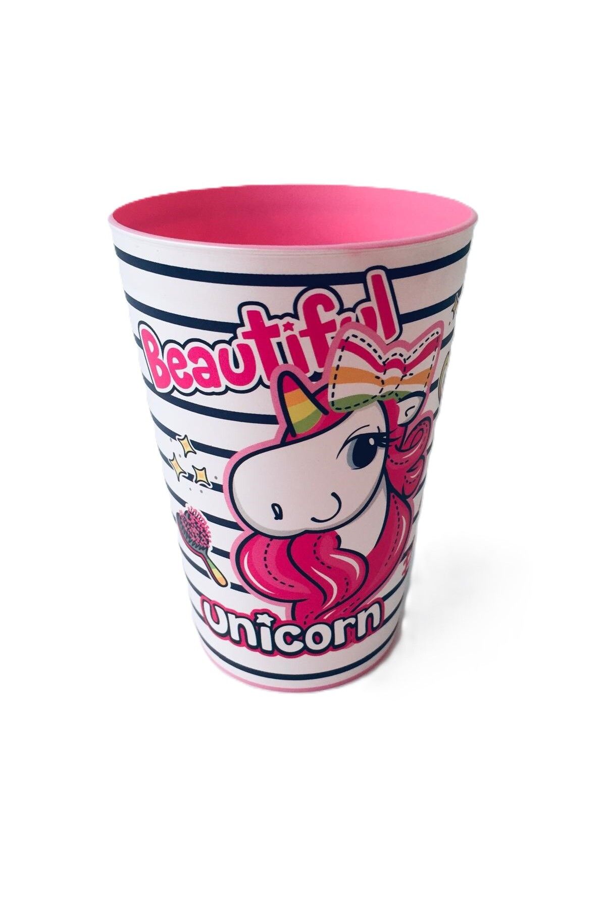 Herevin 340 Cc Desenli Plastik Bardak/unicorn-bpa Free