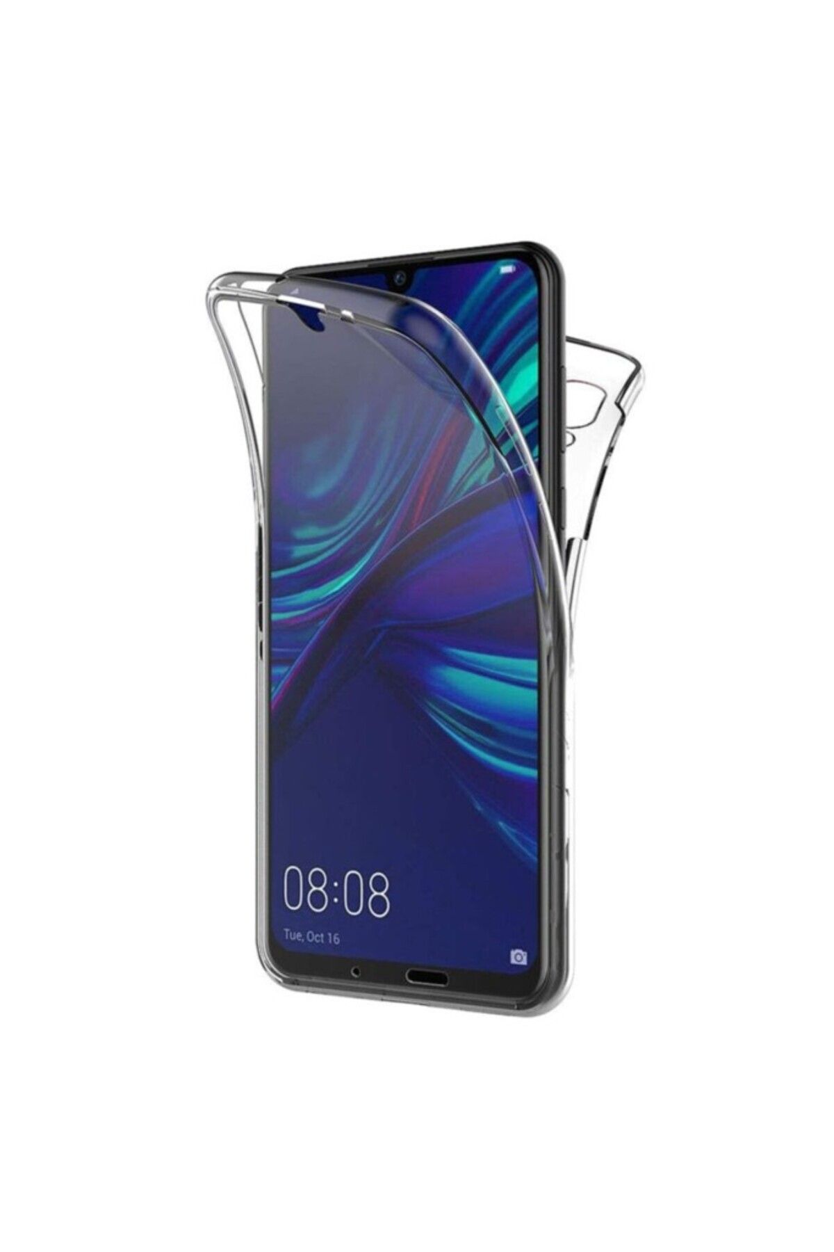 TezMax Huawei Honor 10 Lite Uyumlu 360° Ön Arka Tam Koruyucu Şeffaf Silikon Full Body Kılıf