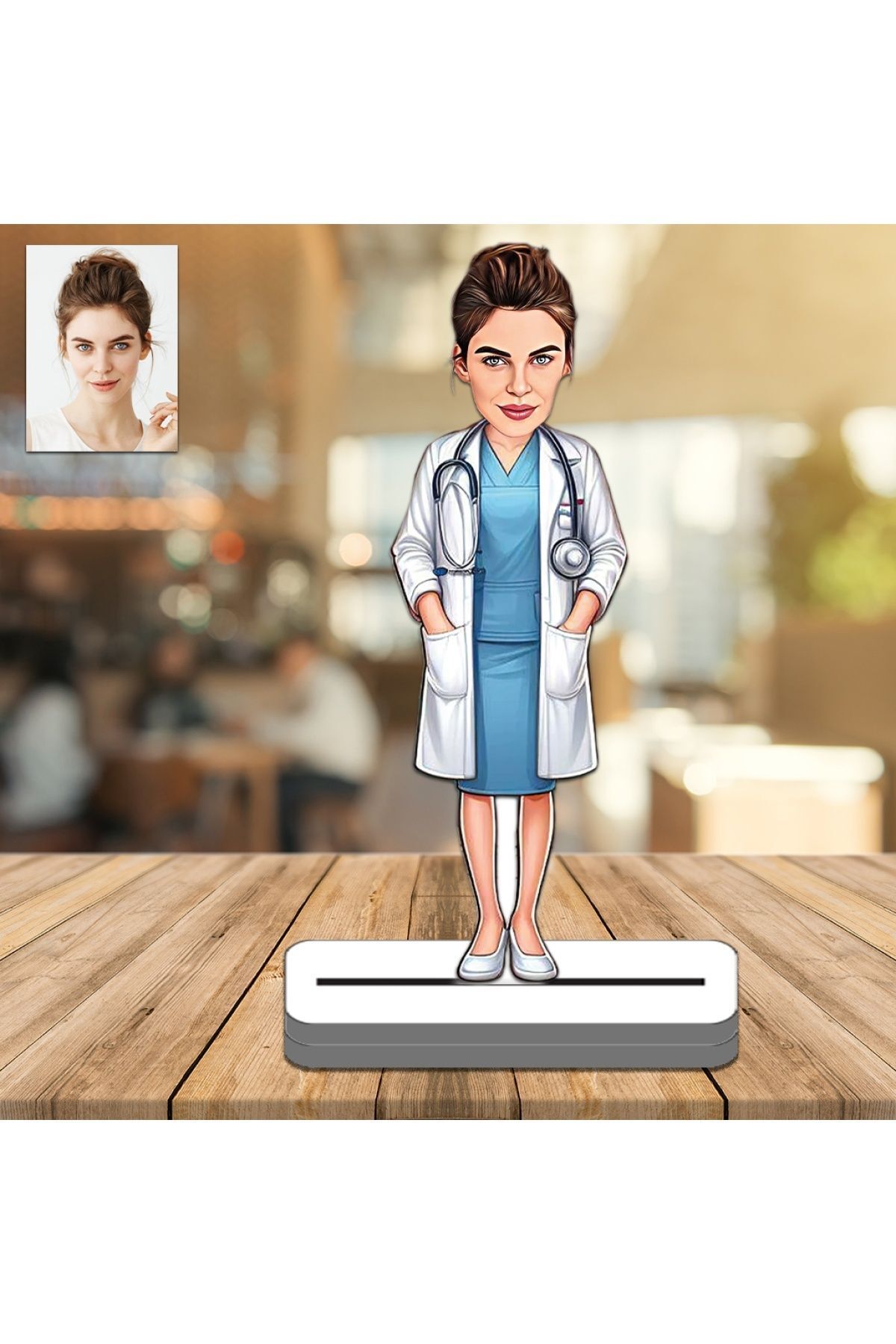 SerenityHaven Doktor 3d Ahşap Biblo,sevgiliye Hediye,doğum Günü Hediyesi