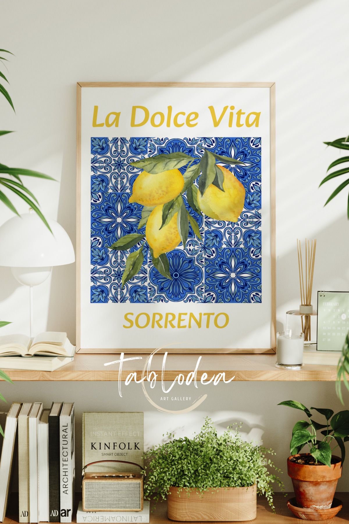 tablodea Seramik Desenli Limon Tasarımlı Çerçeveli Poster Tablo Minimalist Dekoratif Pinterest Mutfak Tablosu