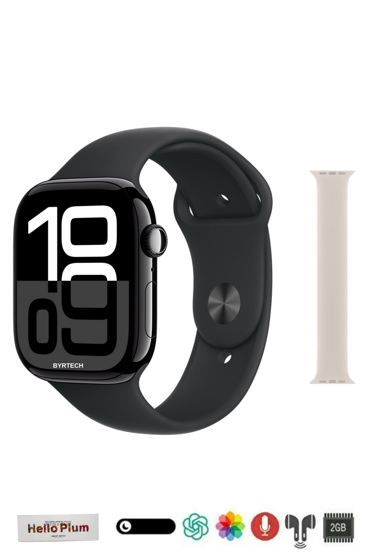 BYRTECH Hello Plum H16 Pro Chat GPT Destekli 1 Gb Kapasiteli Super Amoled Watch 10 Akıllı Saat