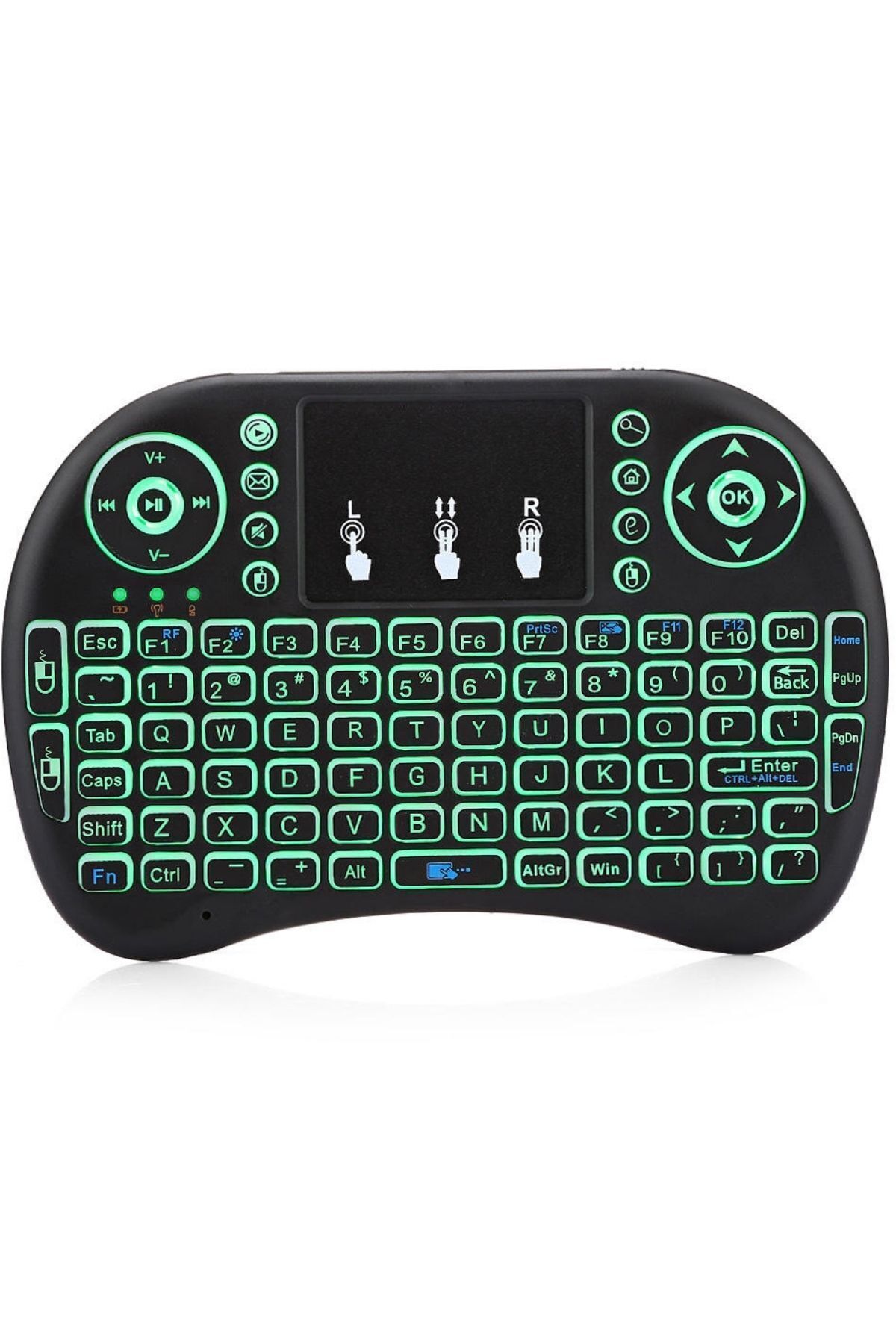 LEERFEI Işıklı Kablosuz Mini Klavye Tv Televizyon Ps3 ps4 ps5 Uyumlu Dokunmatik Mouse