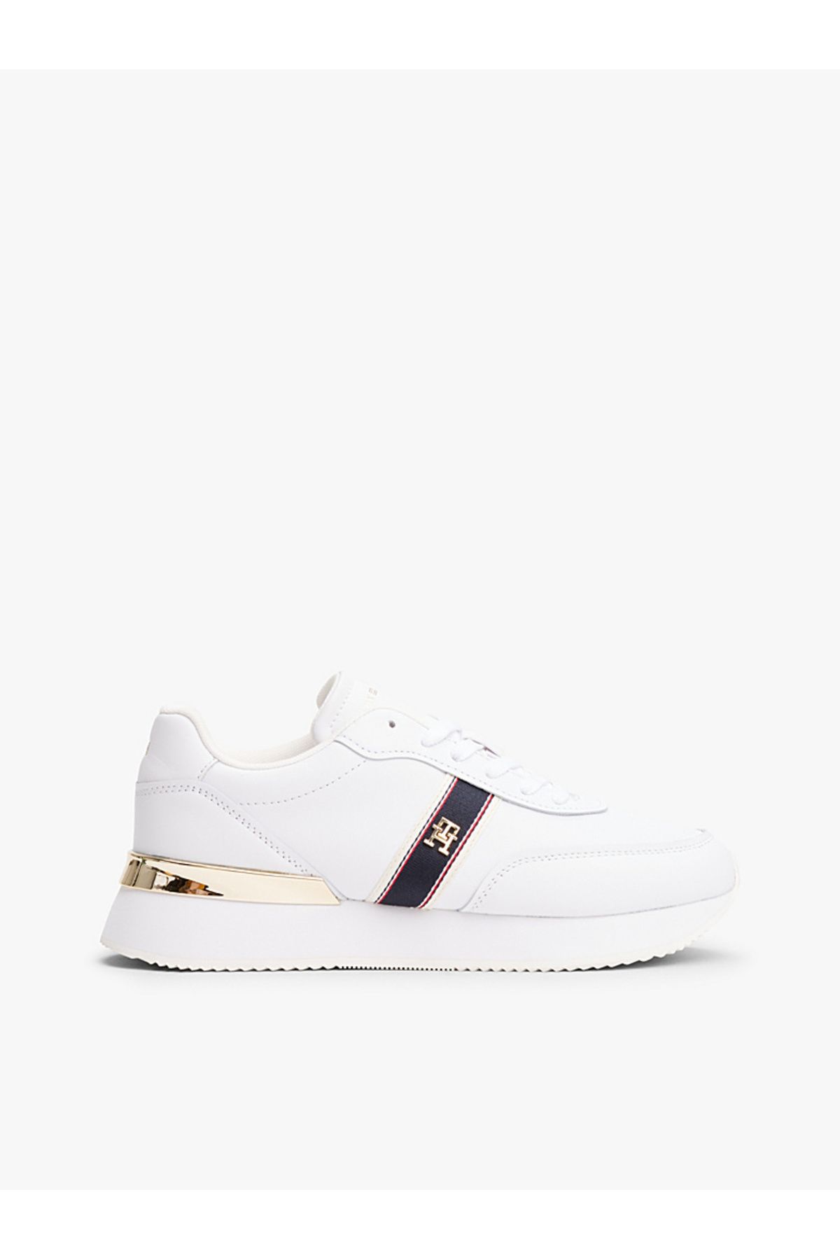 Tommy Hilfiger Leather TH Monogram Plaque Trainers