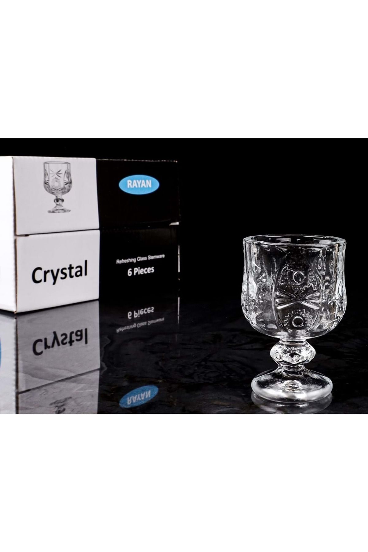 Home Crystal 6'lı Kahve Yanı Su Bardağı