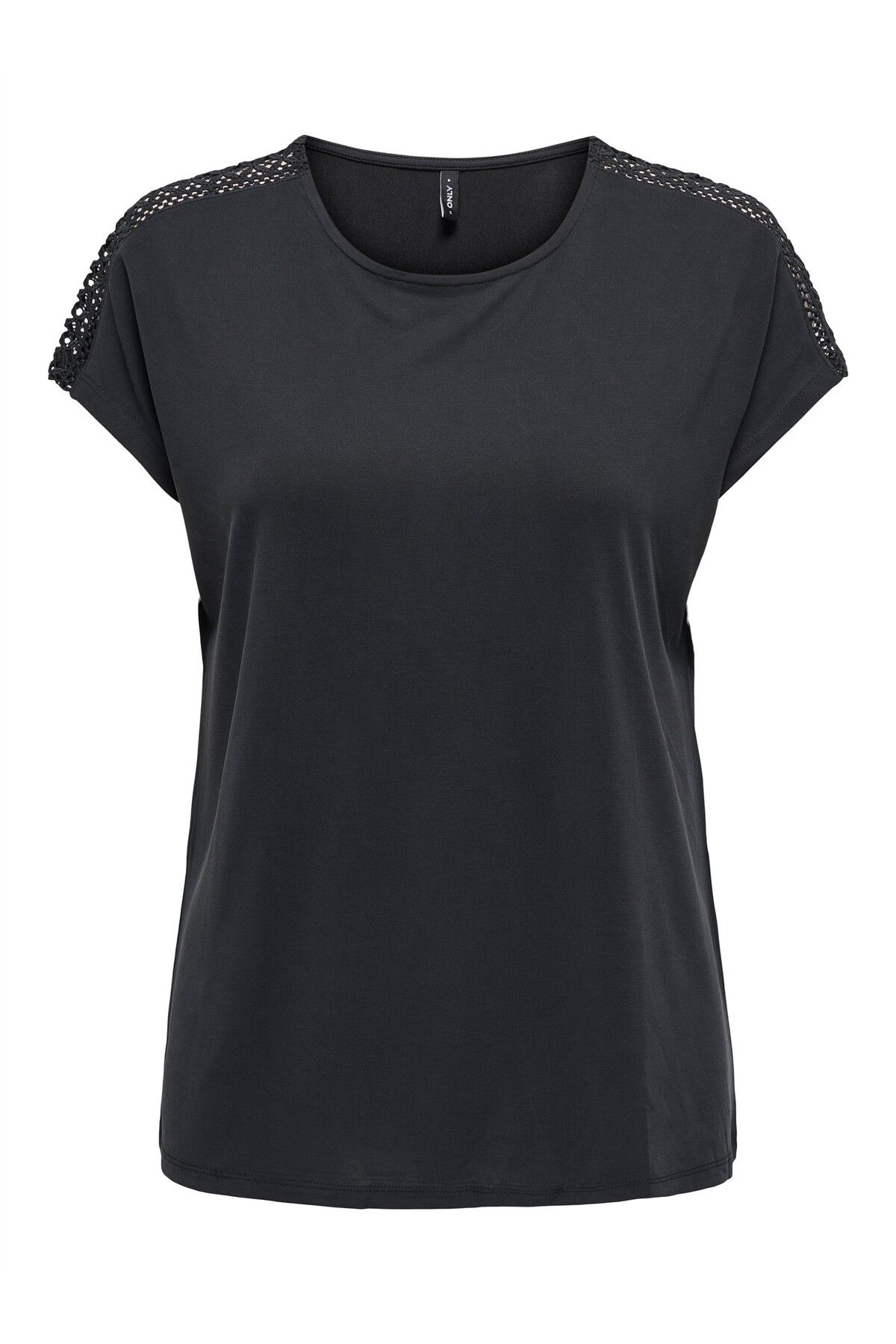 ONLY ONLFREE LIFE CAPSLEEVE LACE TOP JRS Kadın Siyah Bluz - 15343488