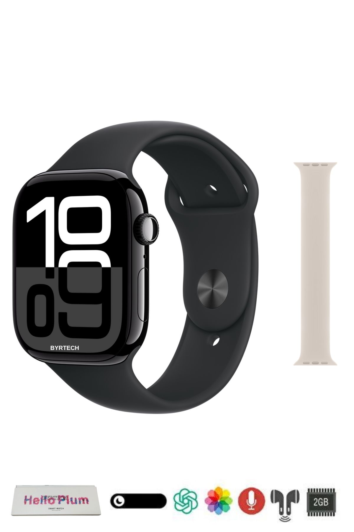 BYRTECH Hello Plum H16 Mini Chat GPT Destekli 1 Gb Kapasiteli Super Amoled 41 mm Watch 10 Mini Akıllı Saat