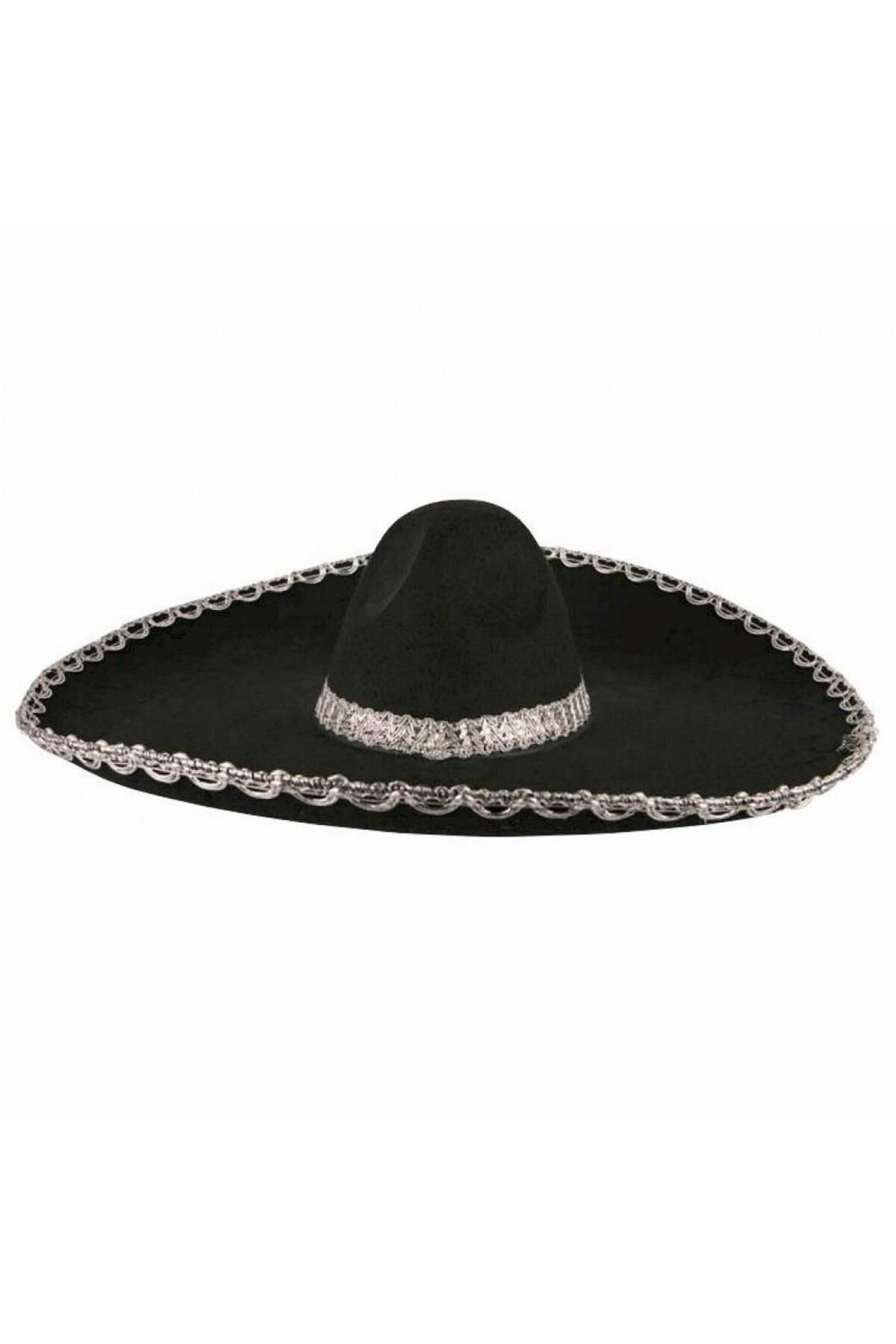 Kanonik Education Sombrero Meksika Şapkası Mariachi Gümüş Şeritli Yetişkin Boy