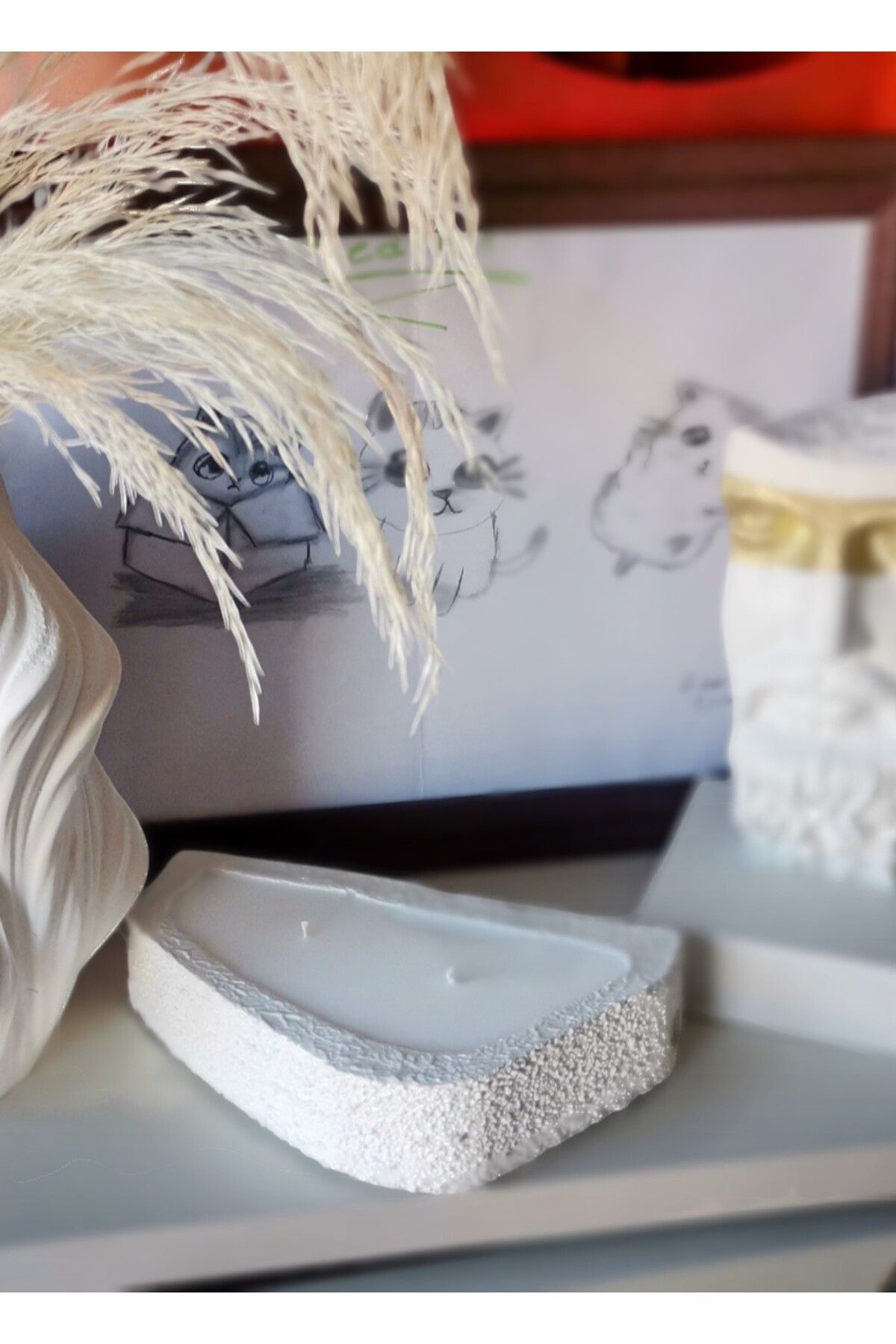 FS CANDLE & HOME Decoration - Accesories NeóRocher Kaya Mum - Dekoratif ve Hediyelik Kaya Görünümlü Kokulu Organik Soya Mumu
