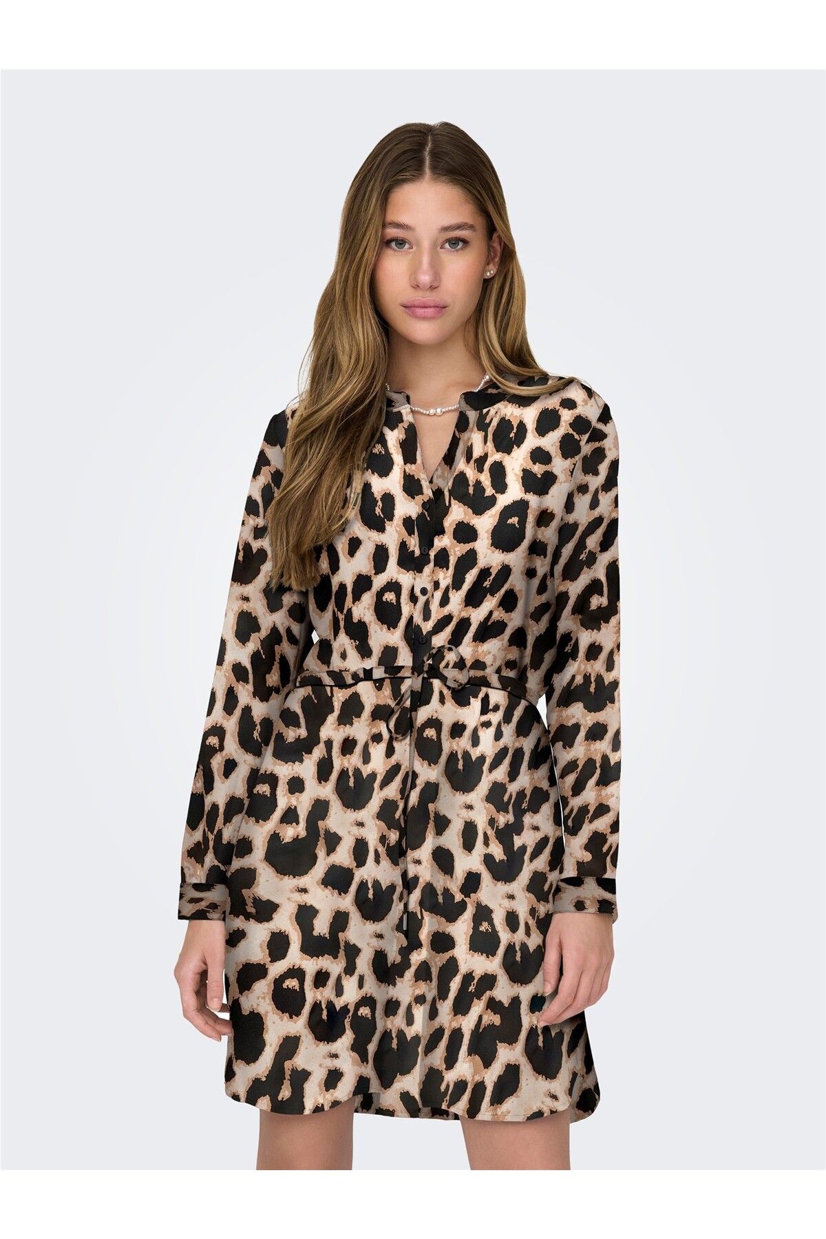 ONLY ONLCORY LIFE L/S V-NECK TUNIC WVN NOOS Kadın Cloud Dancer Elbise - 15200543