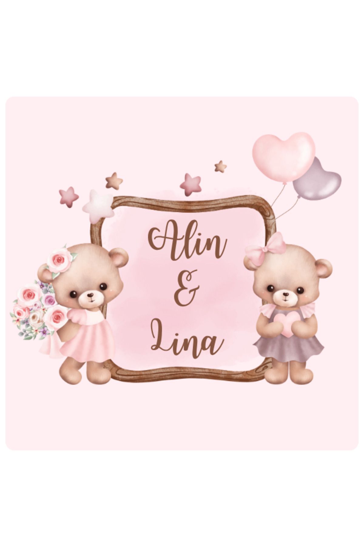 cutart Kişiye Özel Isimli Tarihli Bebek Doğum Mevlid Söz Nişan Kına Düğün Madlen 96 Adet 4cm Sticker