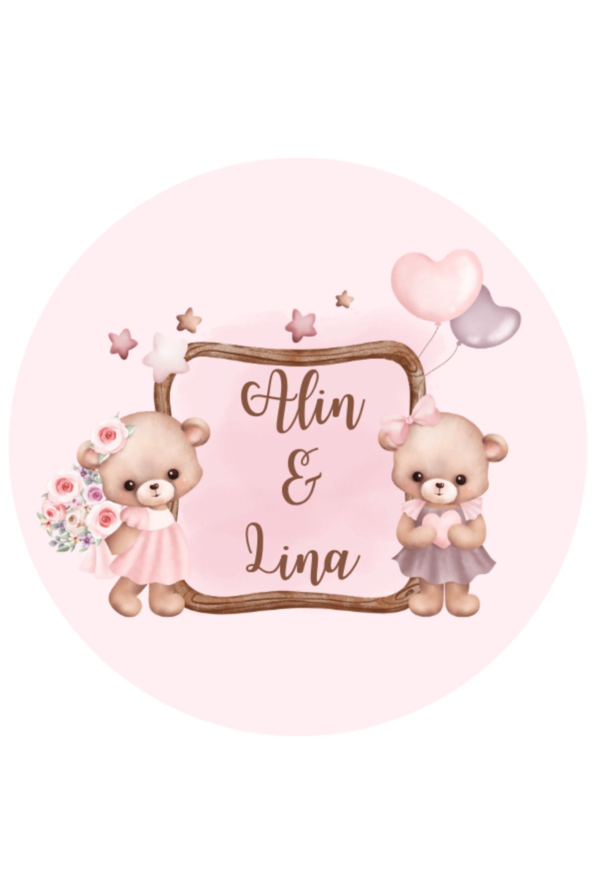 cutart Kişiye Özel Isimli Tarihli Bebek Doğum Mevlid Söz Nişan Kına Düğün Madlen 96 Adet 4cm Sticker