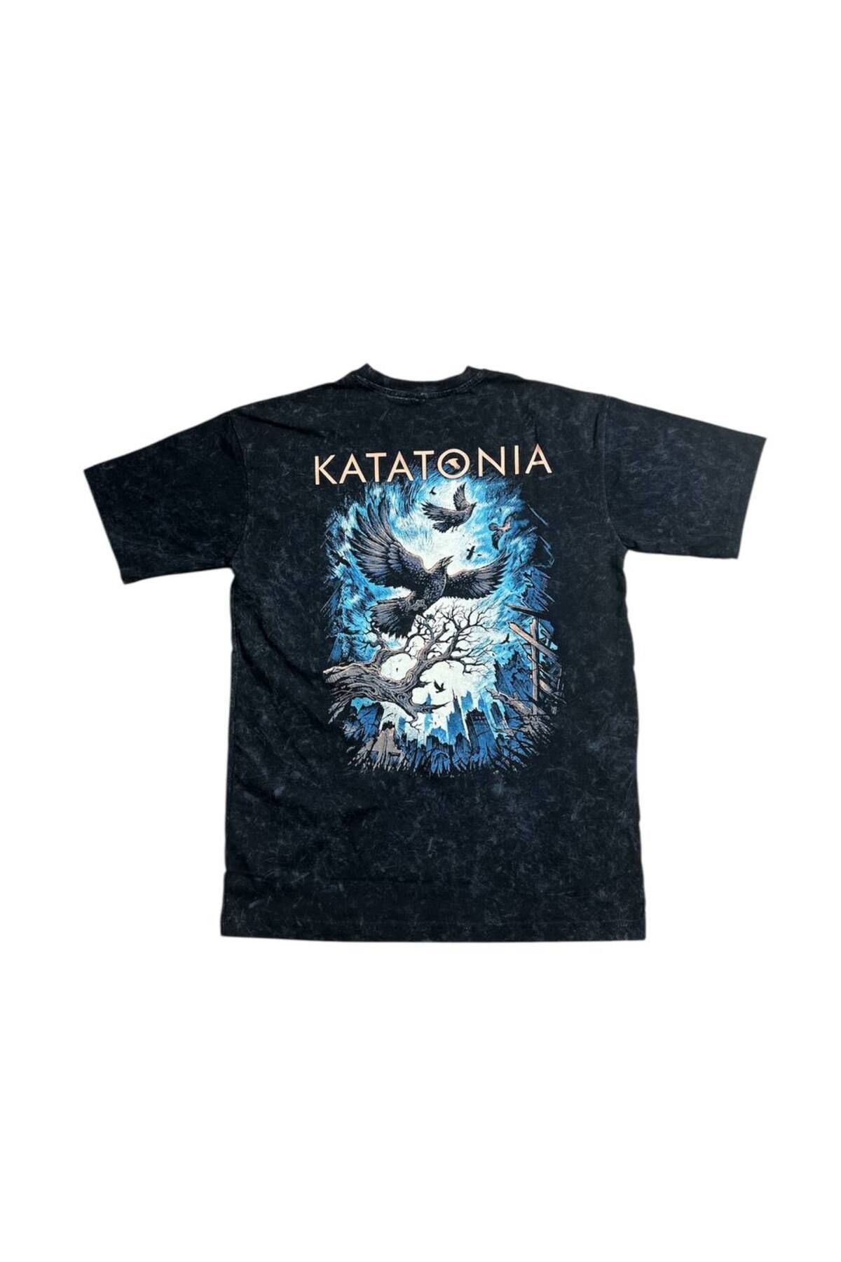 Lucky Boy Katatonia Yıkamalı Vintage T-Shirt