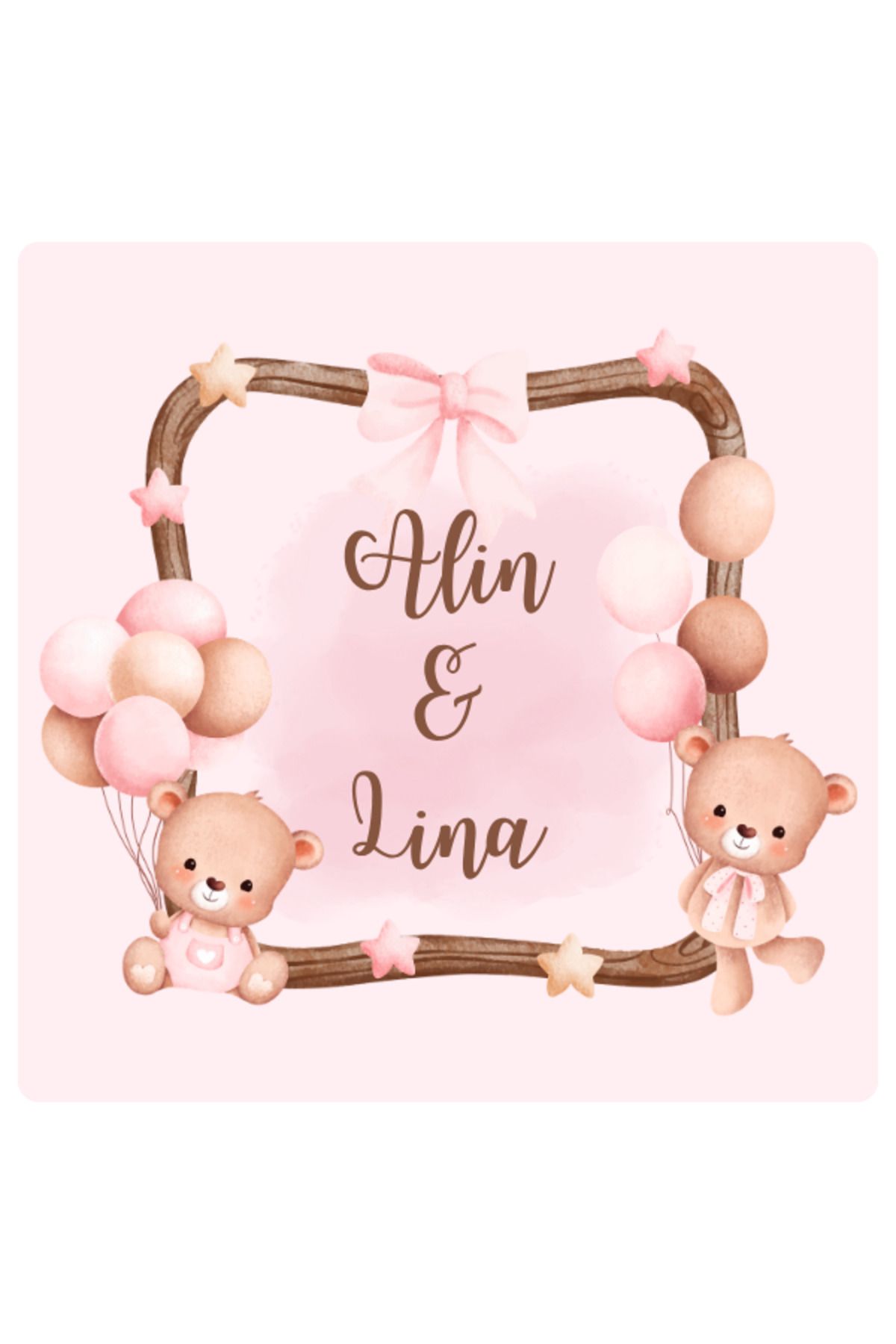 cutart Kişiye Özel Isimli Tarihli Bebek Doğum Mevlid Söz Nişan Kına Düğün Madlen 96 Adet 4cm Sticker