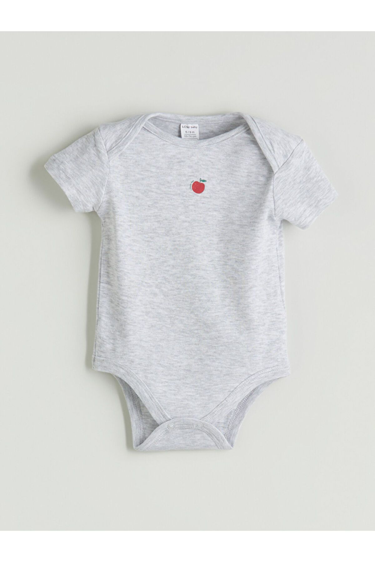 LC Waikiki LCW baby Beyaz Baskılı Erkek Bebek Çıtçıtlı Bodysuit