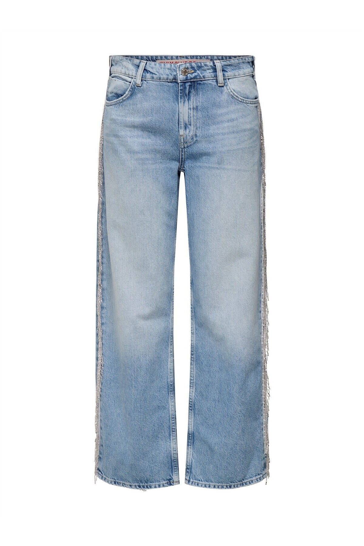 ONLY ONLSUNSET COBAIN REG RHINE W RED DNM CRO Kadın Light Blue Denim Denim Pantolon - 15342633