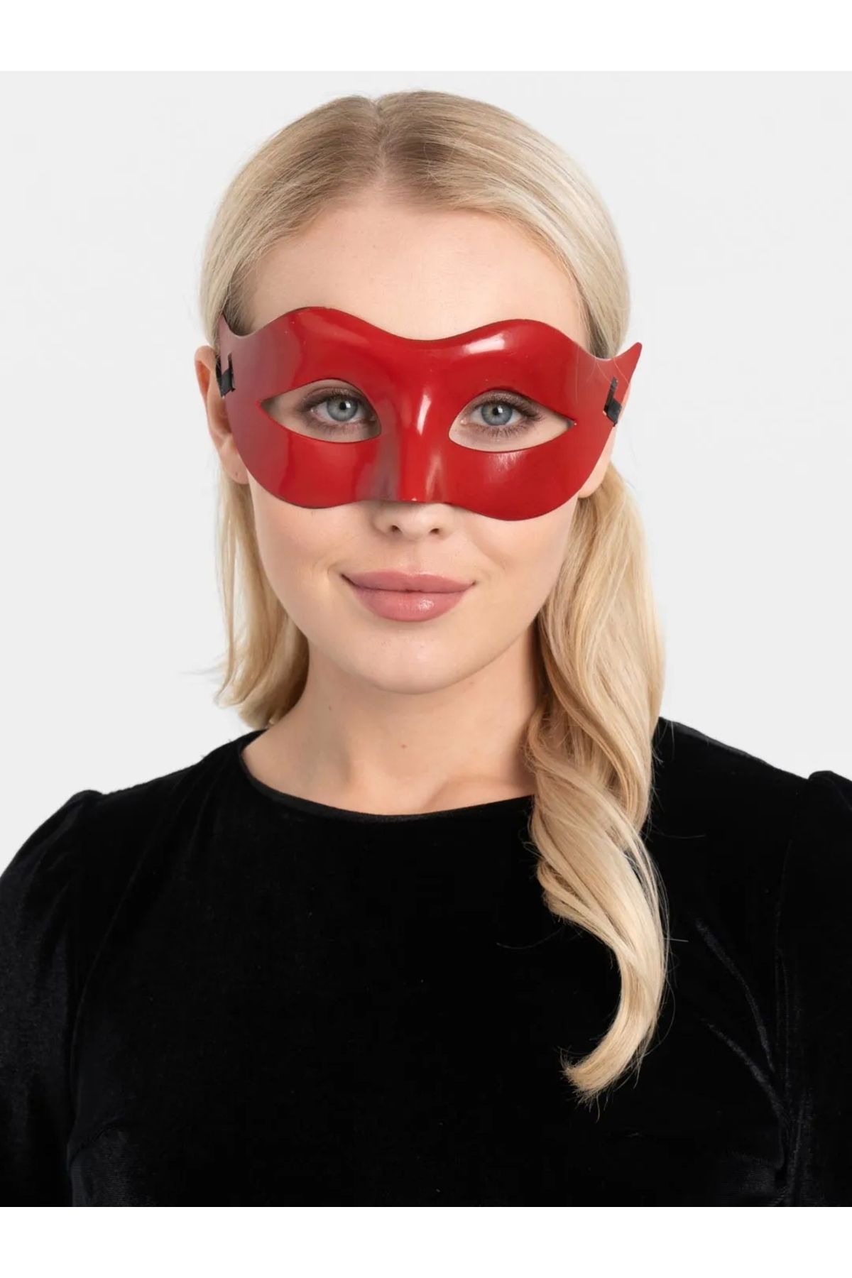 colezium Kırmızı Renk Masquerade Kostüm Partisi Venedik B Maskesi